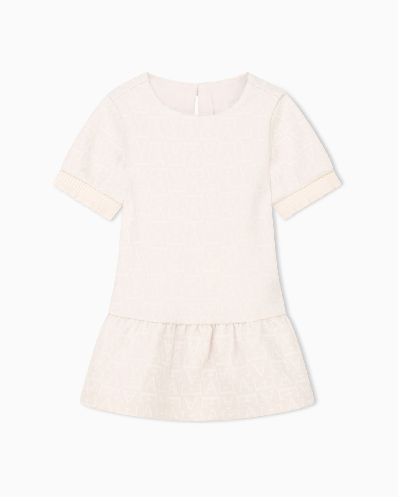 Dress in jacquard double jersey with flared hem Slide 0