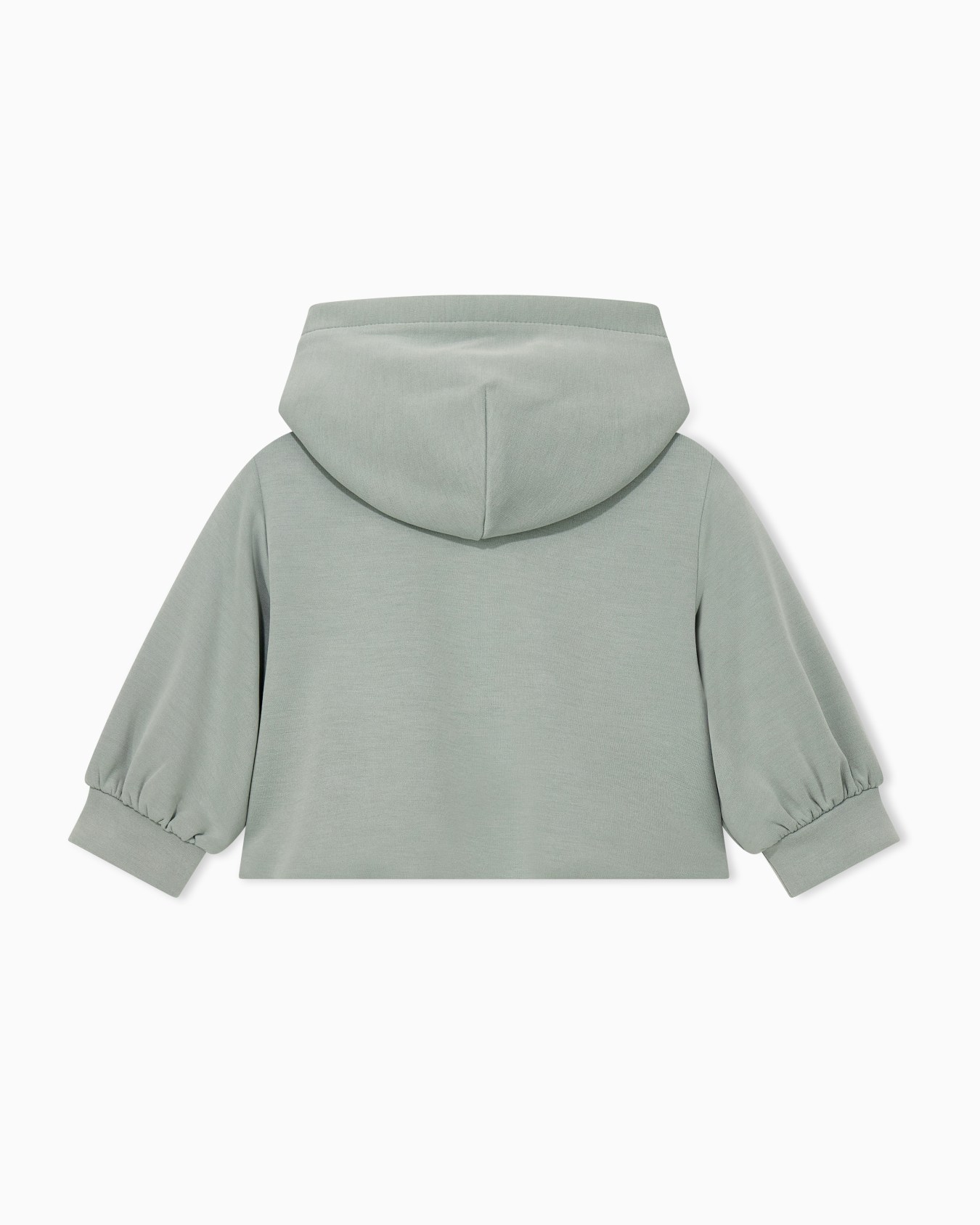 Children's full zip jersey hoodie with an embossed logo Slide 2