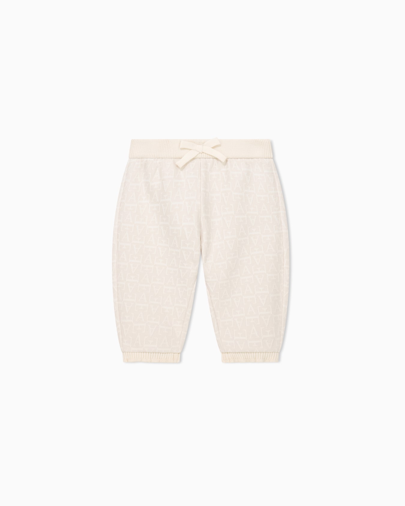 Trousers in jacquard double jersey with all-over monogram 슬라이드 0