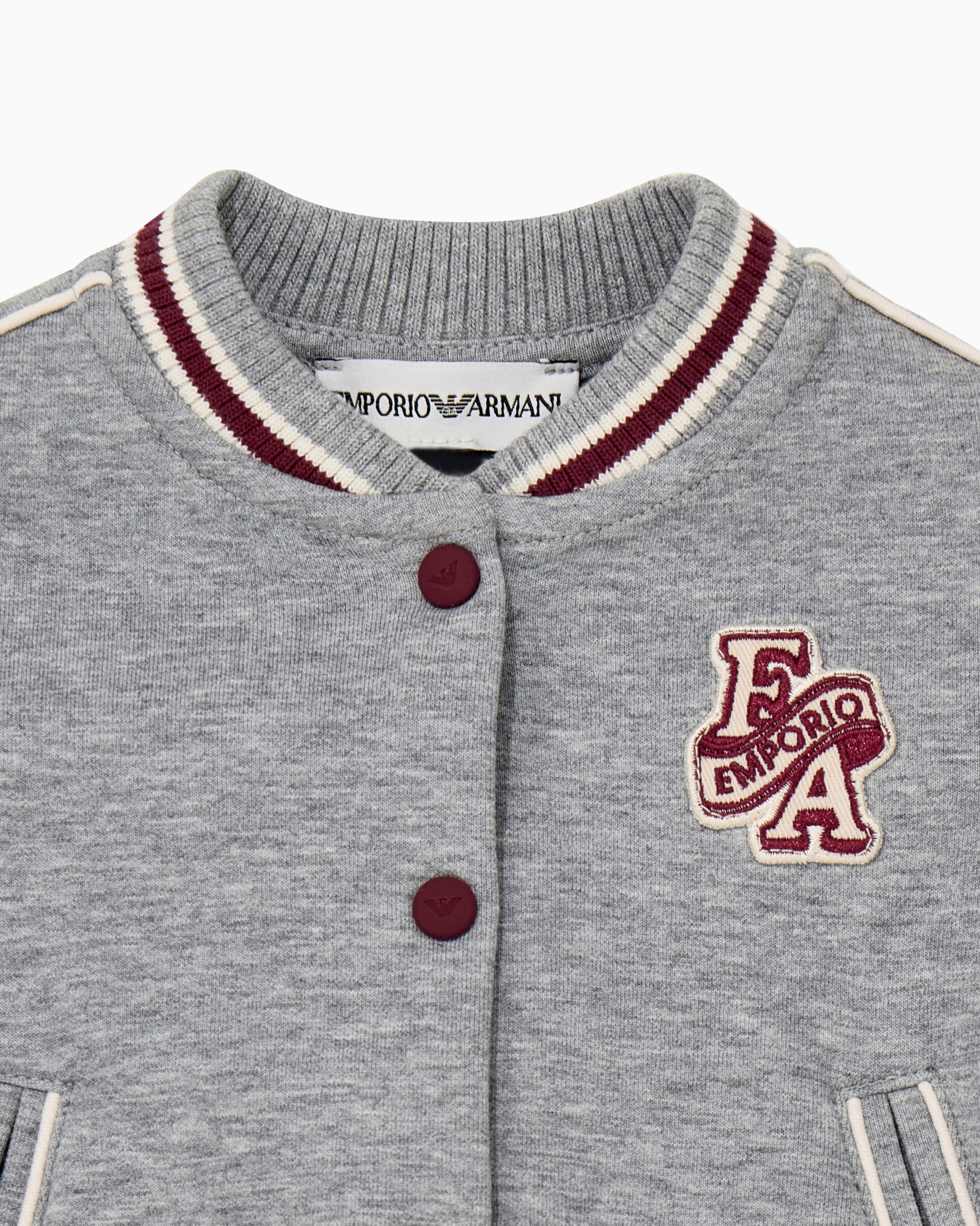 Double jersey varsity tracksuit with striped ribbed trims Slide 1