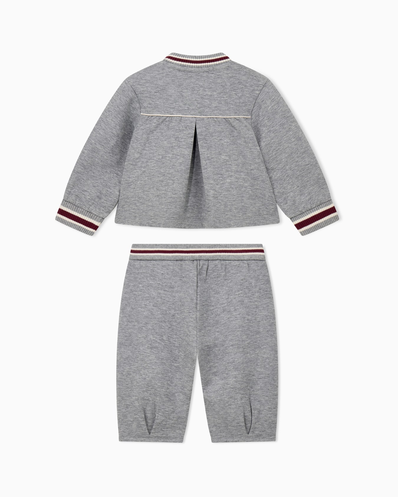 Double jersey varsity tracksuit with striped ribbed trims Slide 2