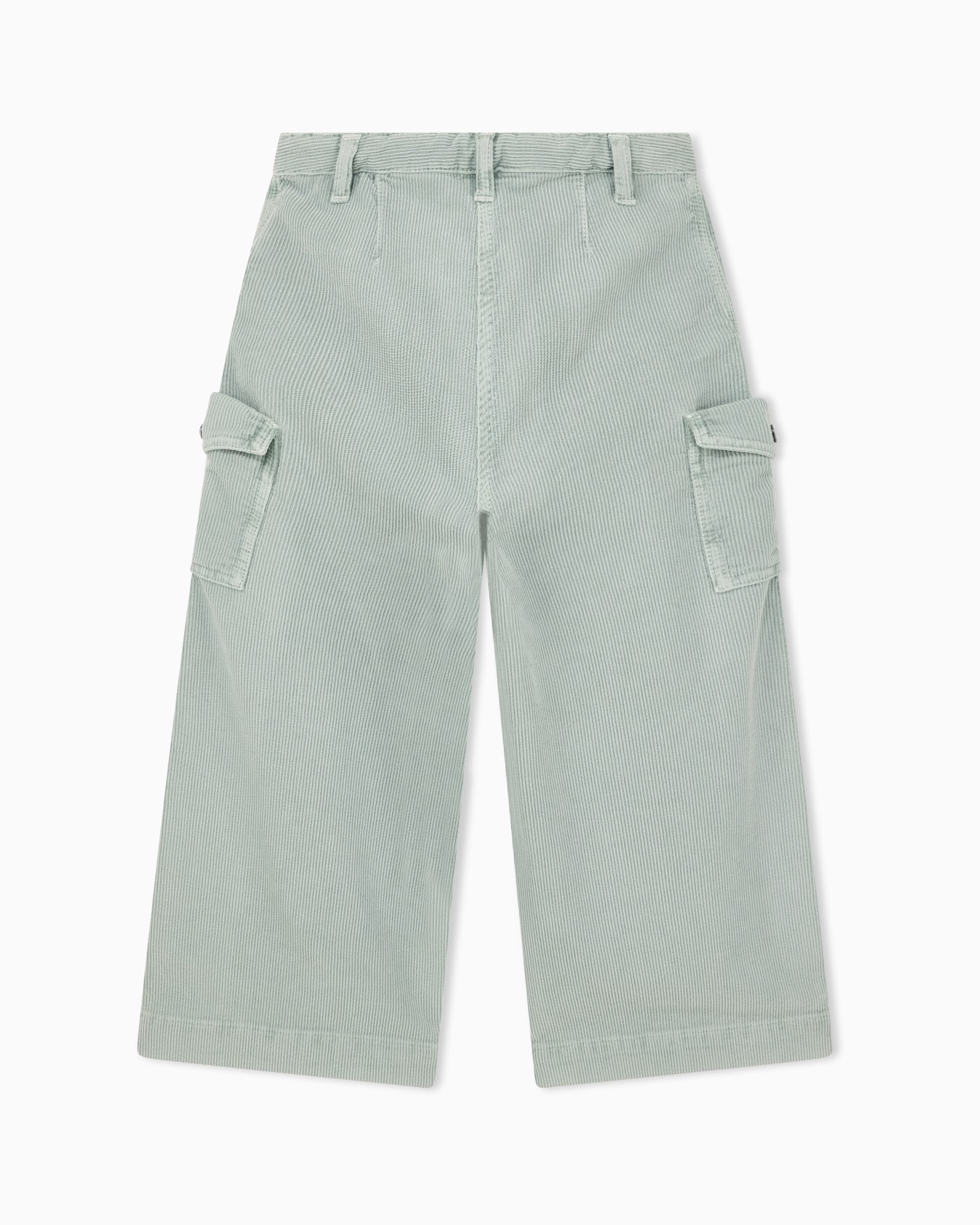 Cotton corduroy 5-pocket cargo pants with a zip and button Slide 2