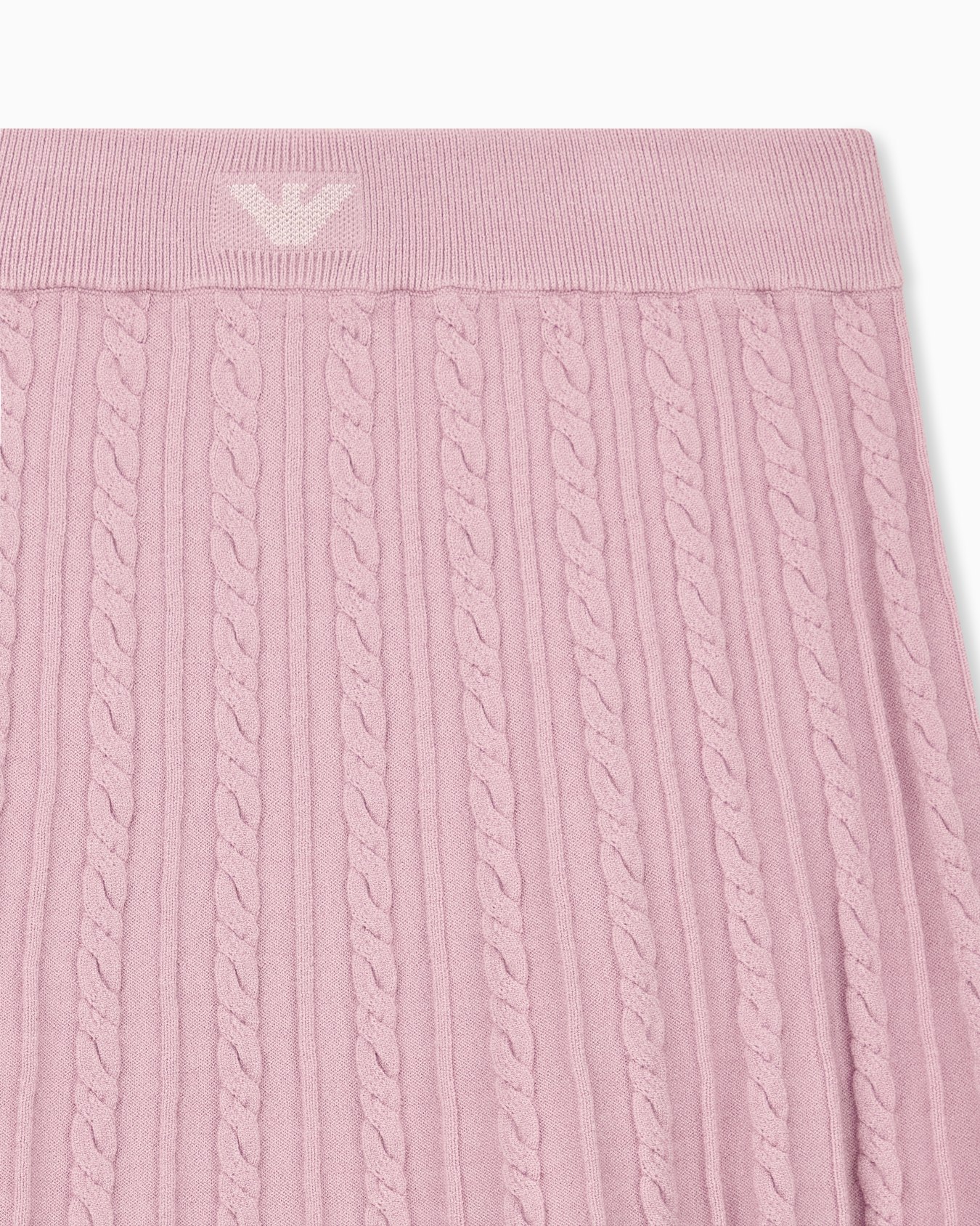 Skirt with pleats cable knit design and ribbed waistband Slide 1