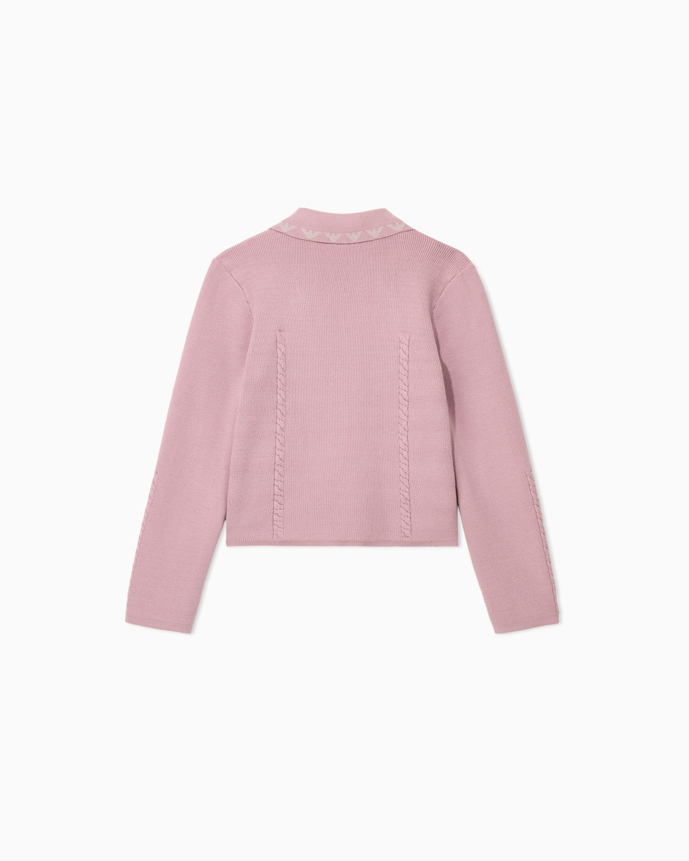 Viscose knit blazer with notched lapels and patch pockets Slide 2