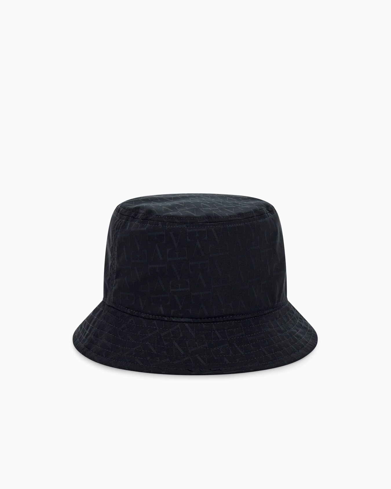 Jacquard bucket hat with a wide brim and monogram pattern Slide 1