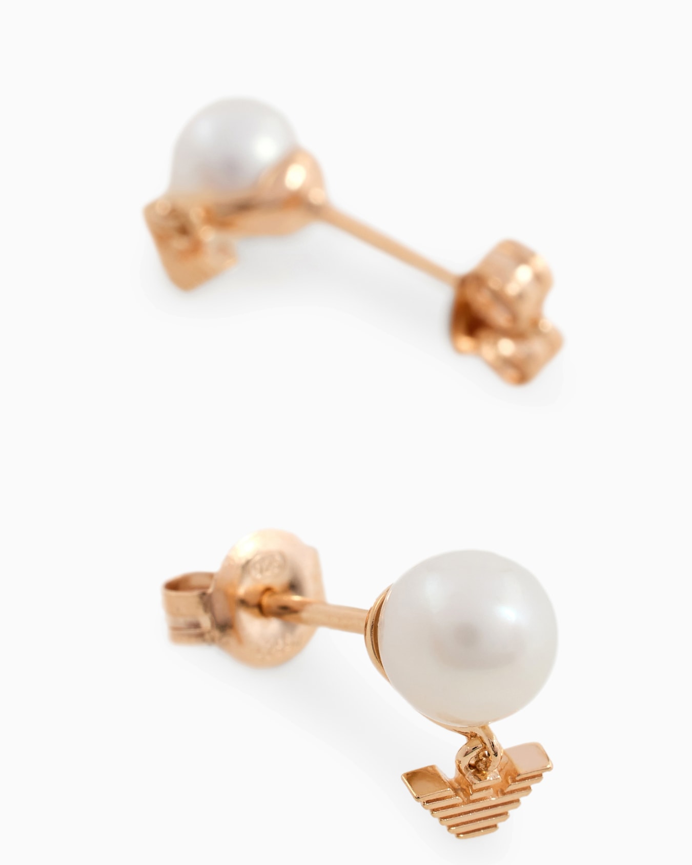  Pendientes de botón con perlas blancas Diapositiva 2