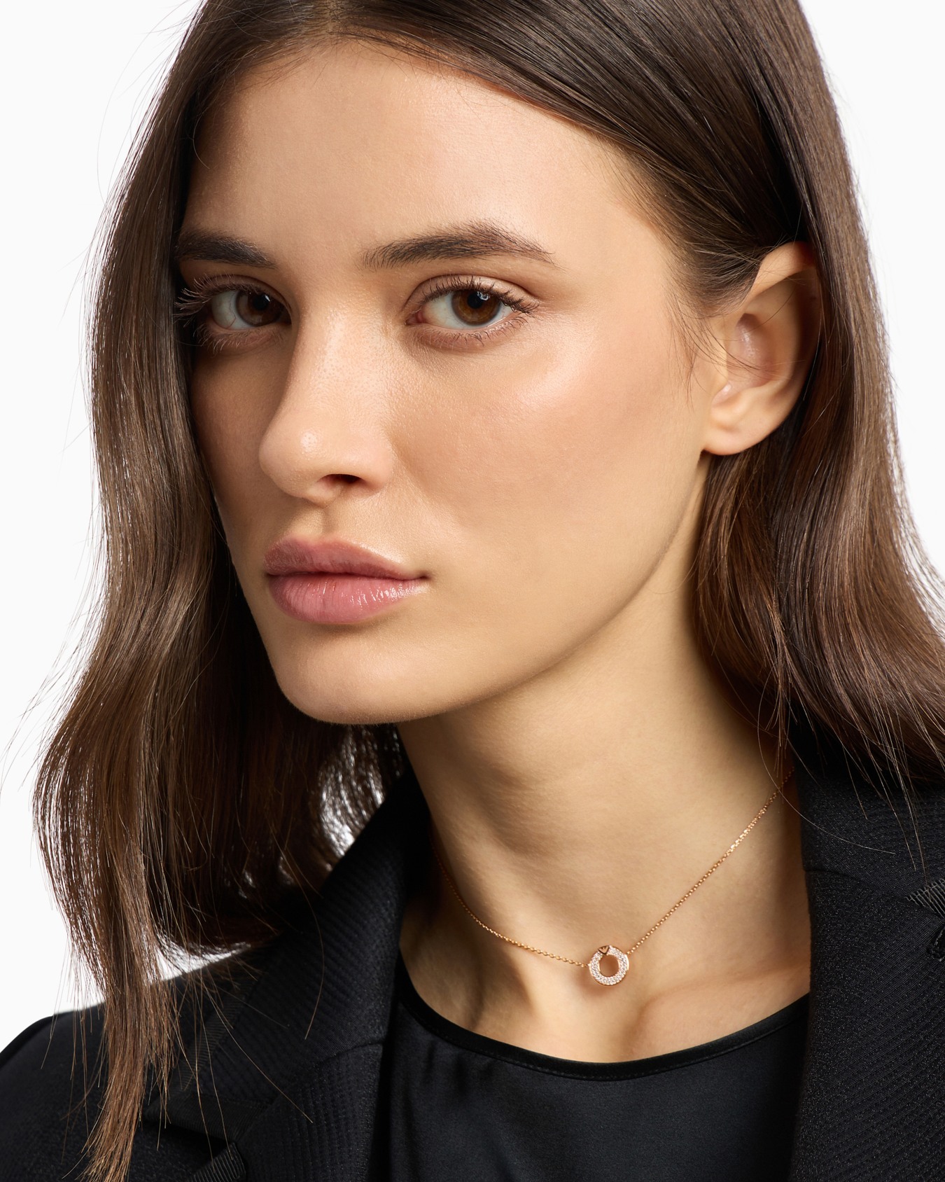  Rose Gold-Tone Sterling Silver Pendant Necklace Slide 1