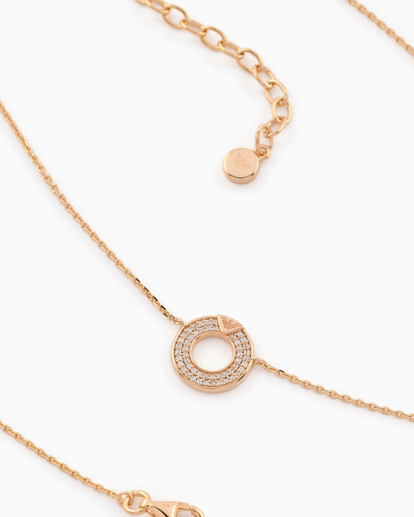  Rose Gold-Tone Sterling Silver Pendant Necklace Slide 2