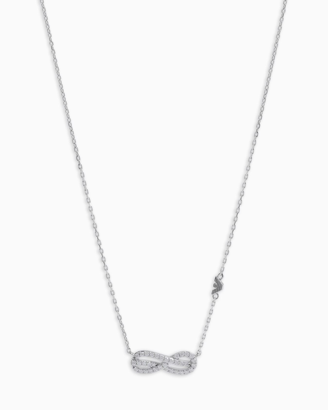Sterling Silver Station Necklace Slide 0
