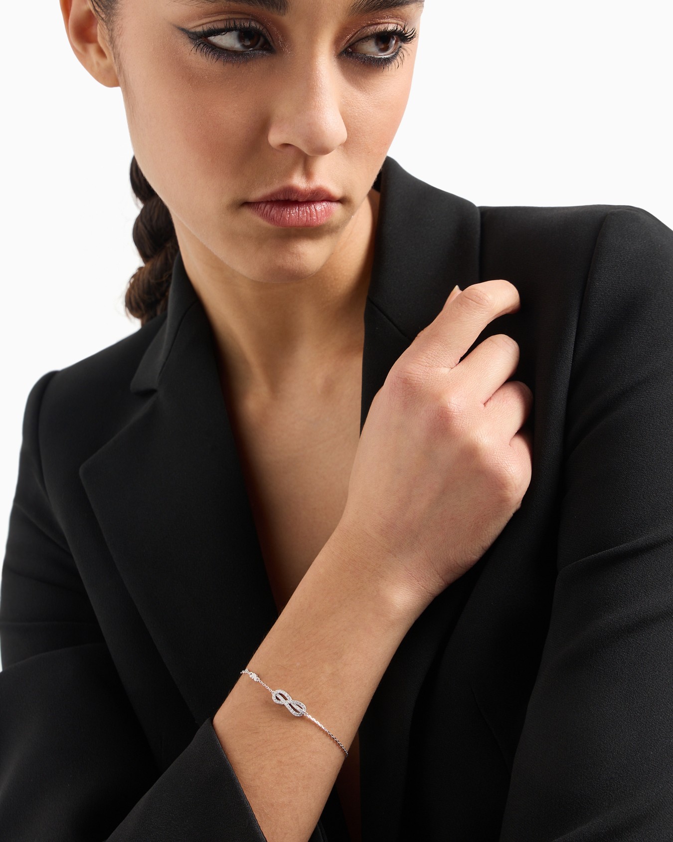 Sterling Silver Station Bracelet Slide 1