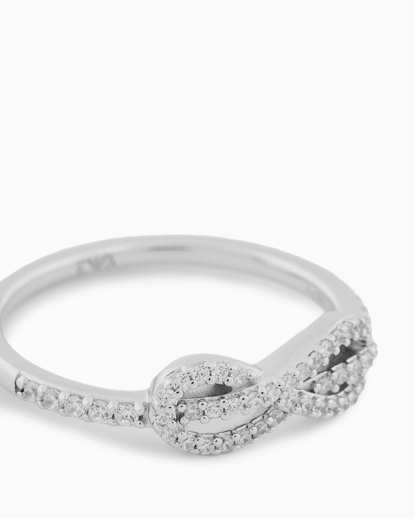 Bague à focale centrale en argent sterling Diapositive 2