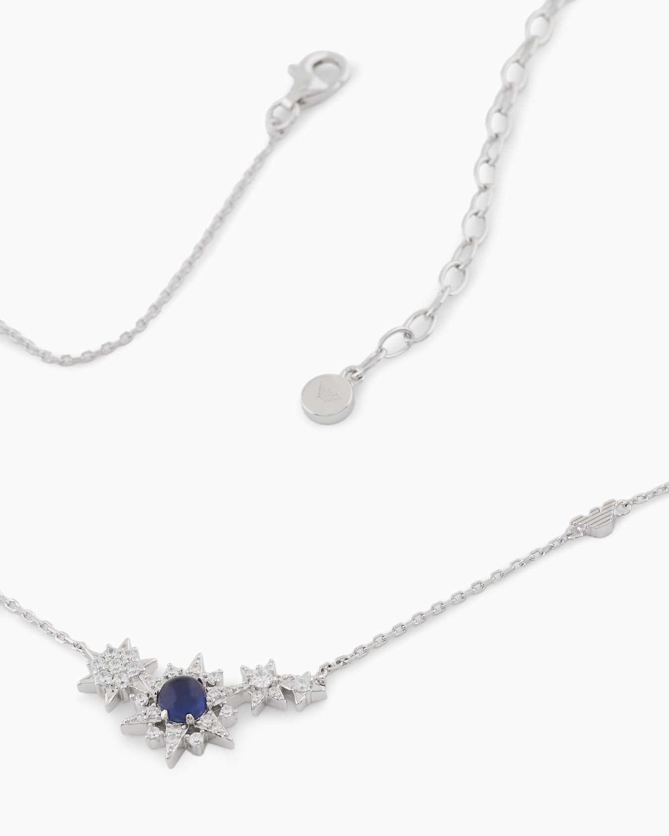  Sterling Silver Station Necklace Slide 2