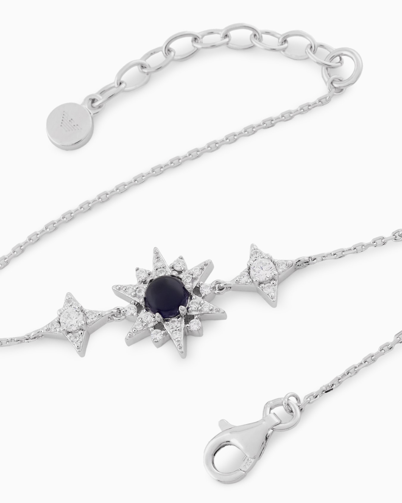 Pulsera de cadena fina de plata de ley Diapositiva 2