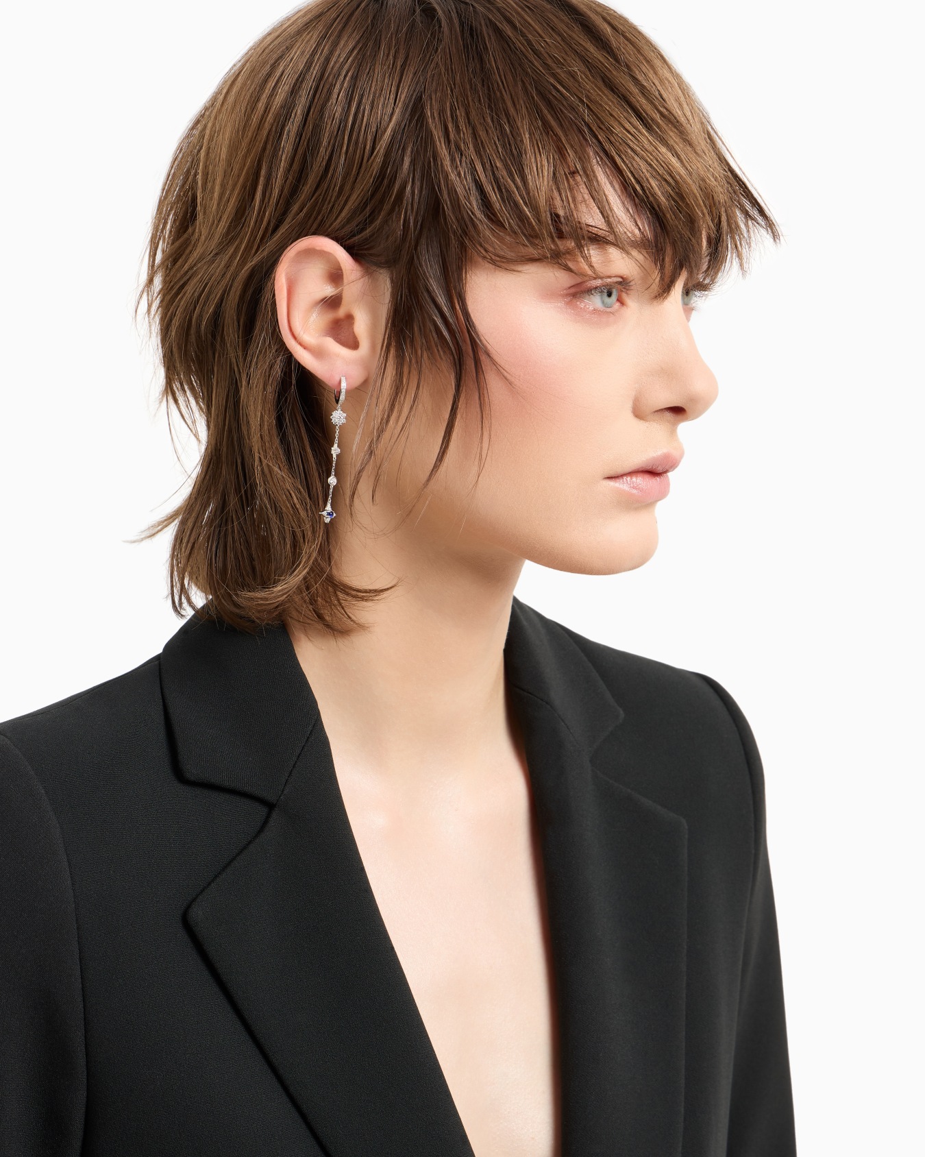 Boucles d’oreilles pendantes en argent sterling Diapositive 1