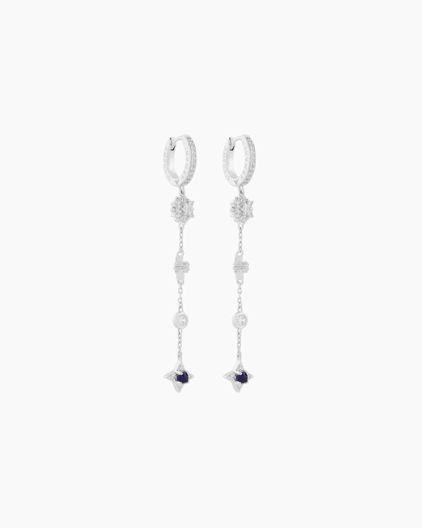 Boucles d’oreilles pendantes en argent sterling Diapositive 0