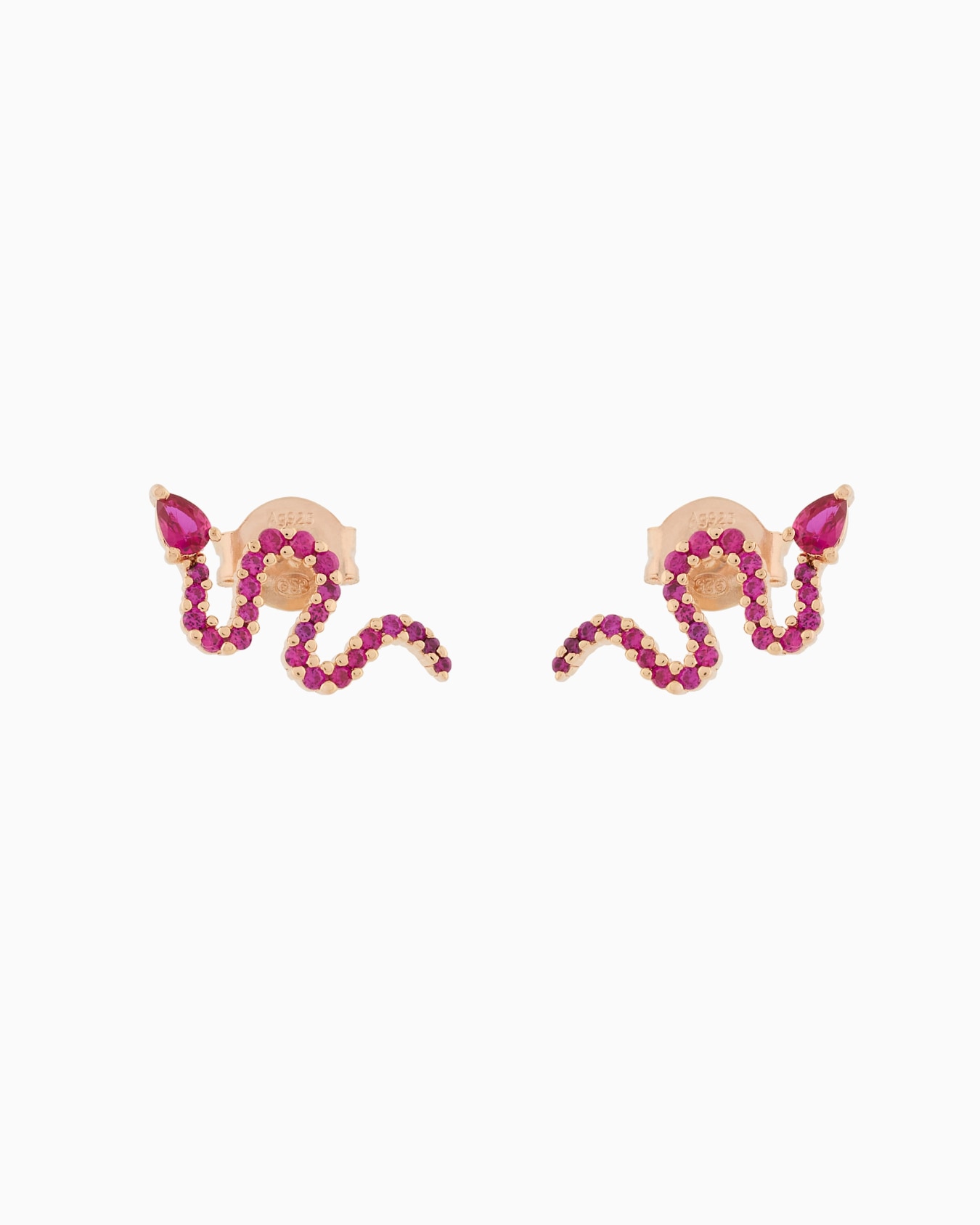  14K Rose Gold-Plated Sterling Silver Stud Earrings Slide 0
