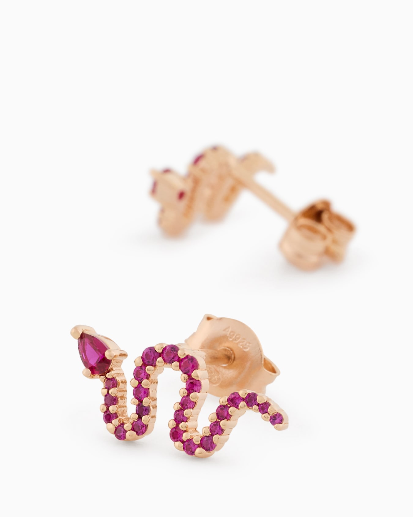  14K Rose Gold-Plated Sterling Silver Stud Earrings Slide 2
