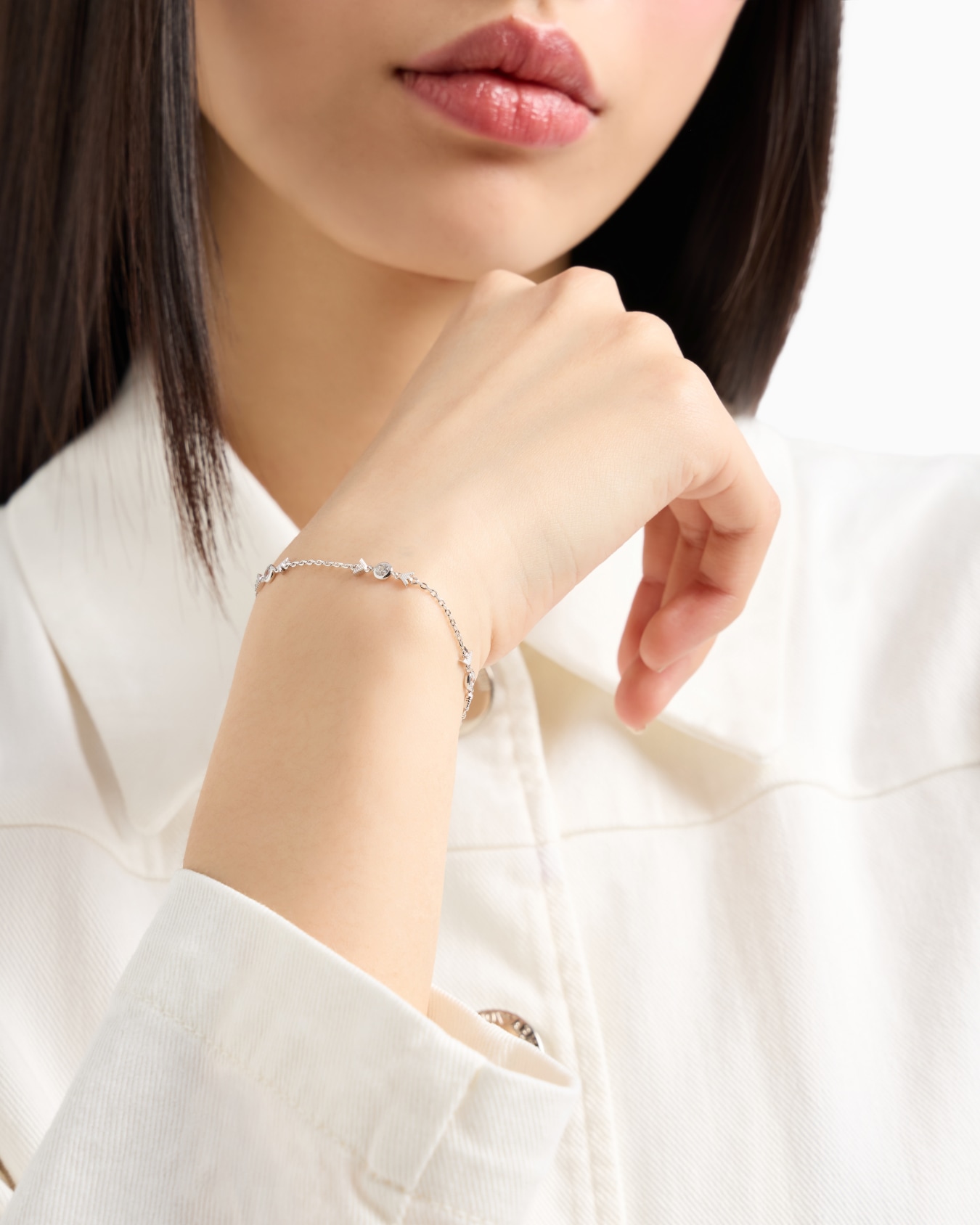 Bracelet chaîne en argent sterling Diapositive 1