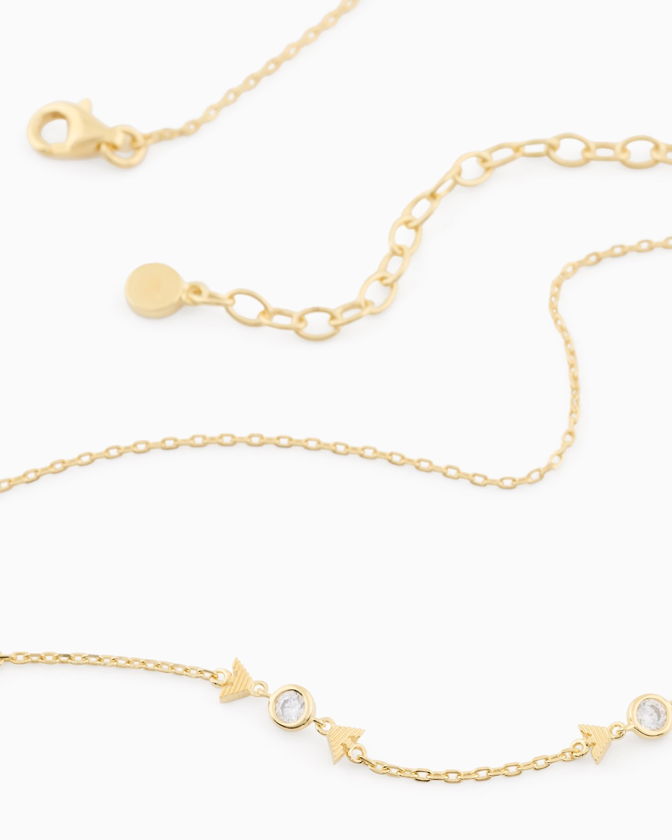  Gold-Tone Sterling Silver Station Necklace Slide 2