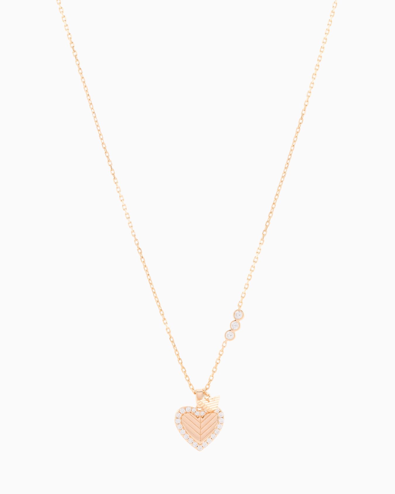  Rose Gold-Tone Sterling Silver Pendant Necklace Slide 0