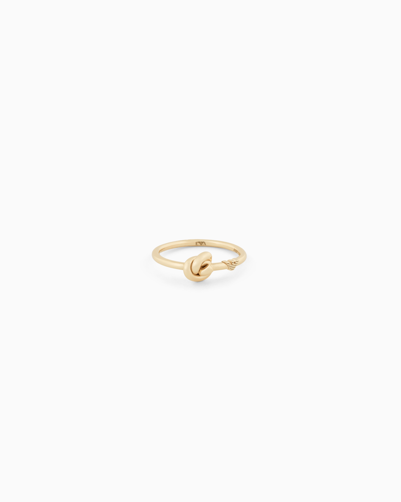  Yellow Gold-Tone Sterling Silver Knot Ring Slide 0