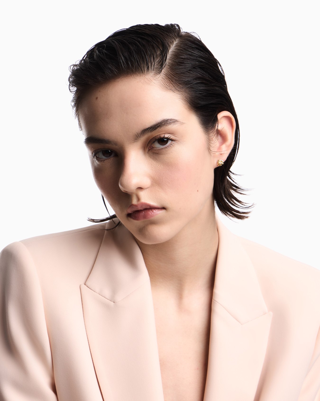  Yellow Gold-Tone Sterling Silver Knot Earrings Slide 2