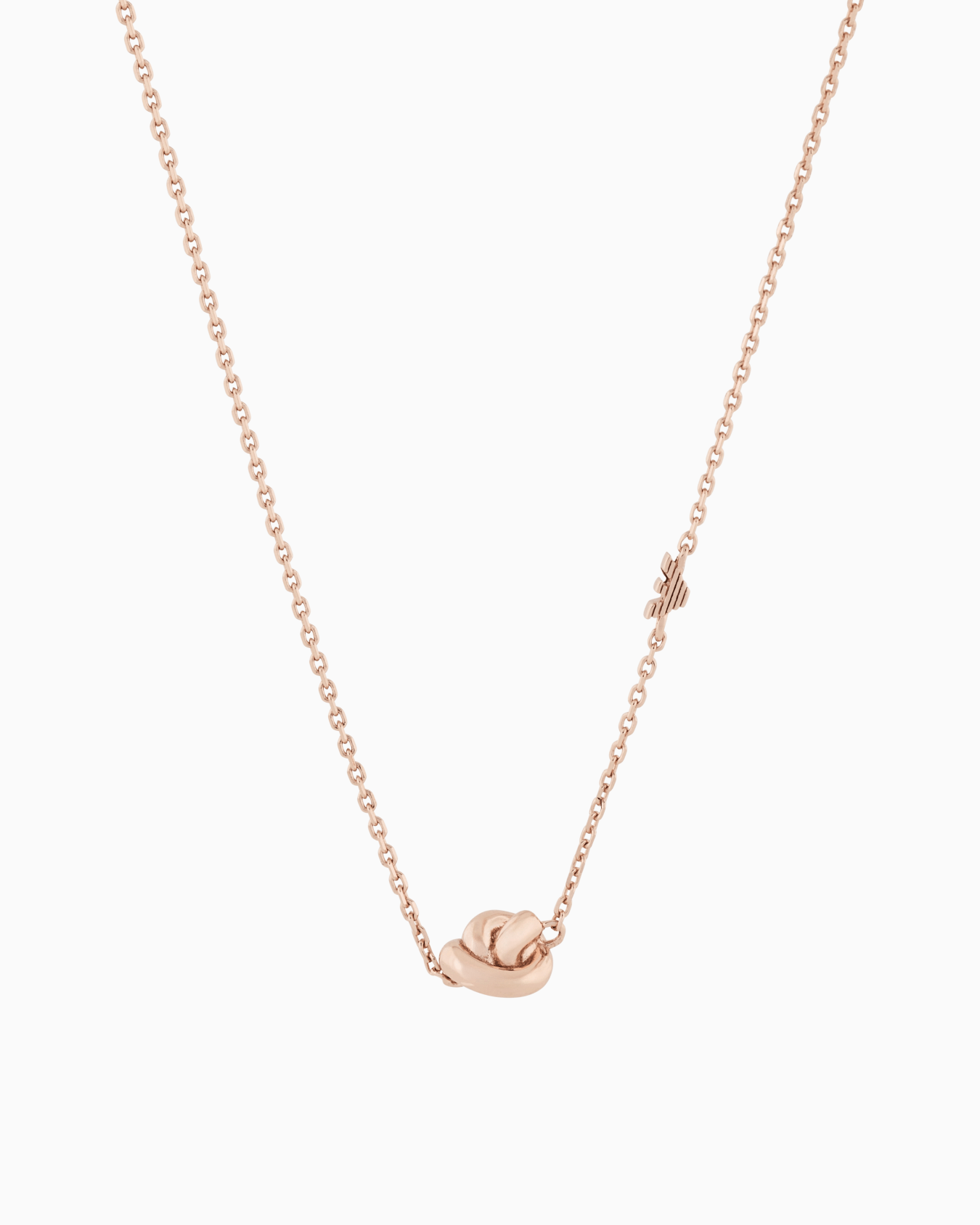 Emporio Armani Sterling Silver RG Knot Necklace Slide 0