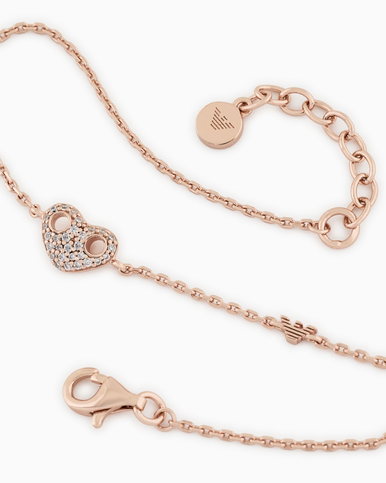 ステーションブレスレット スターリングシルバー ローズゴールドトーン スライドする 2