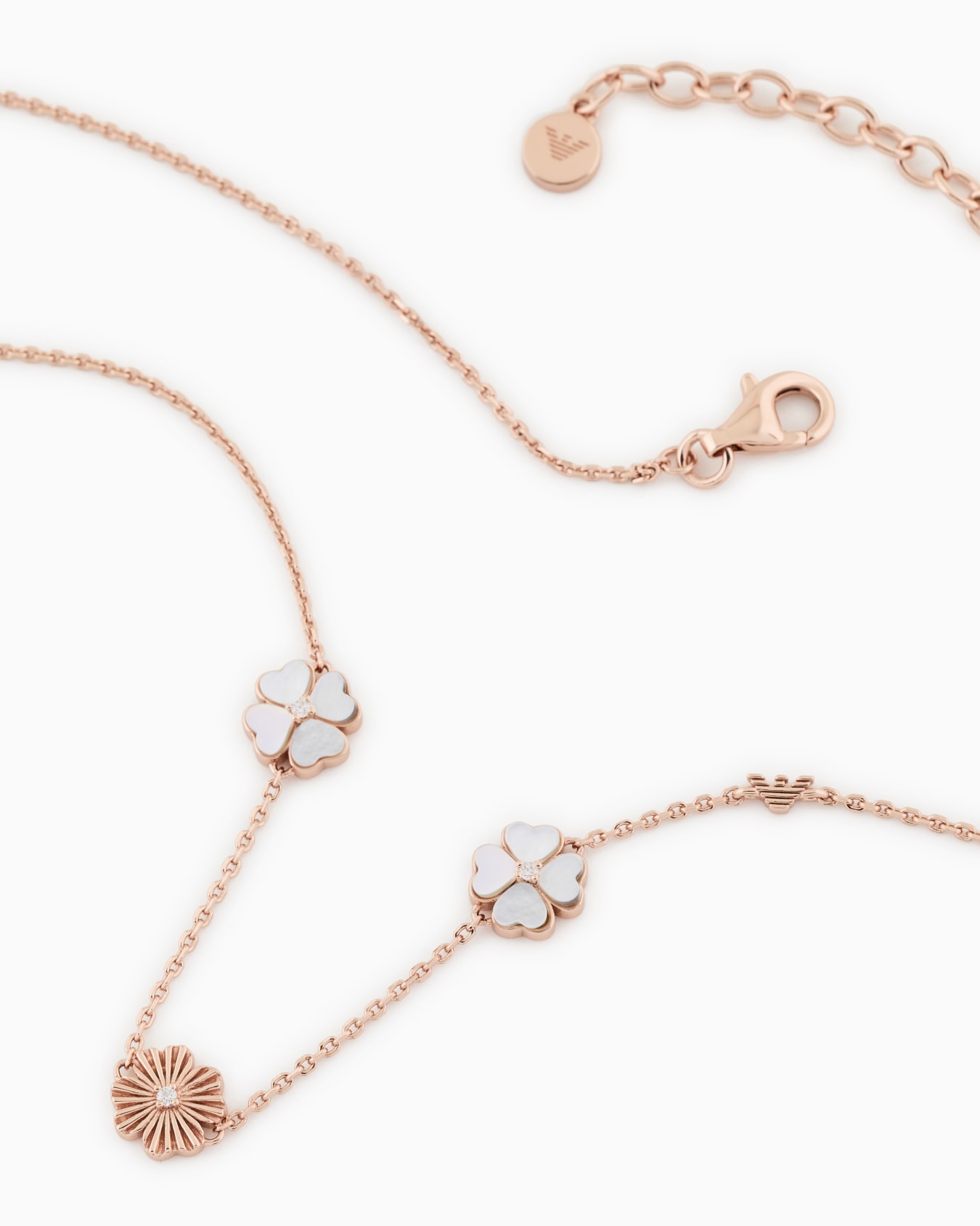 ステーションネックレス スターリングシルバー ローズゴールドトーン スライドする 2