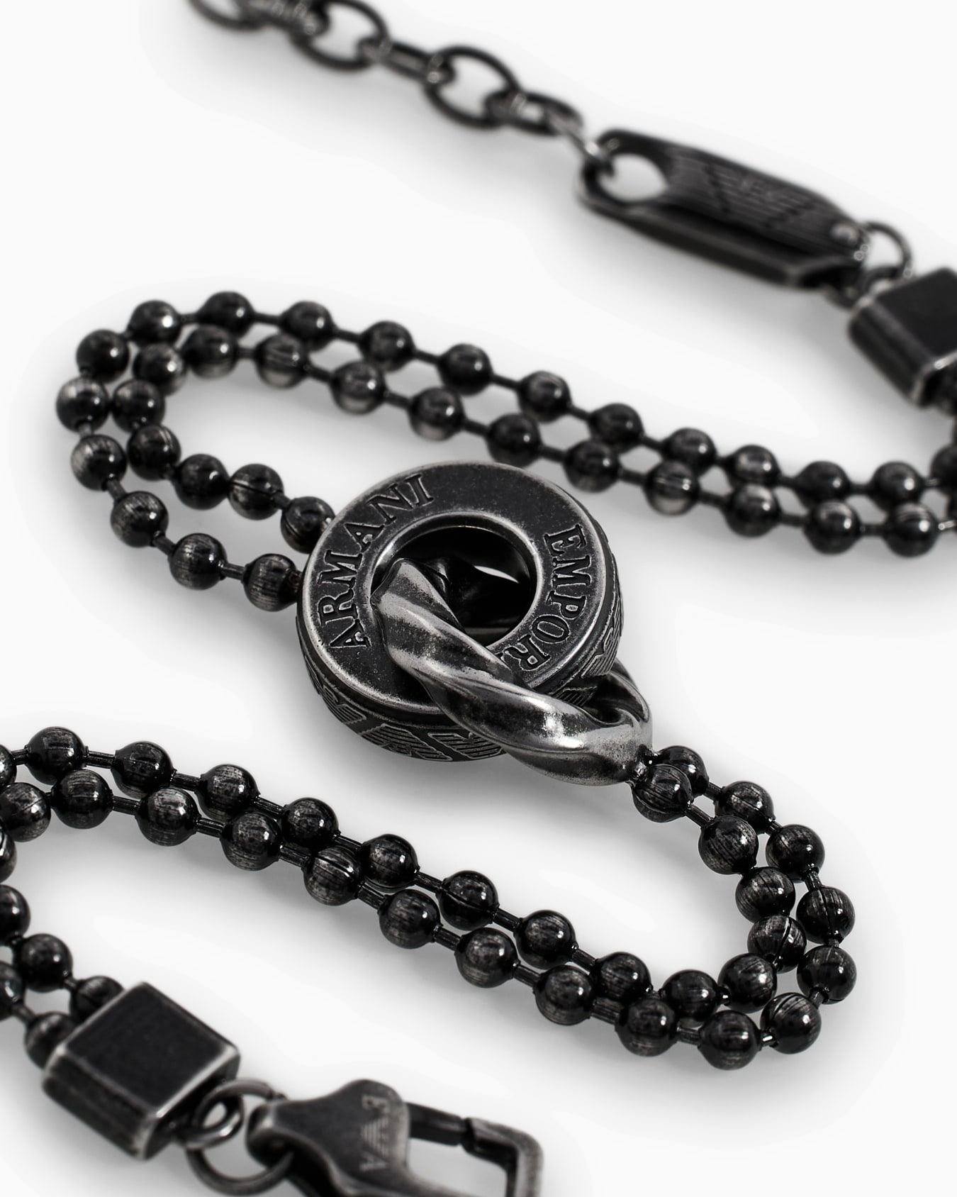  Stainless Steel in Blacken Finishing Chain Bracelet Slide 2