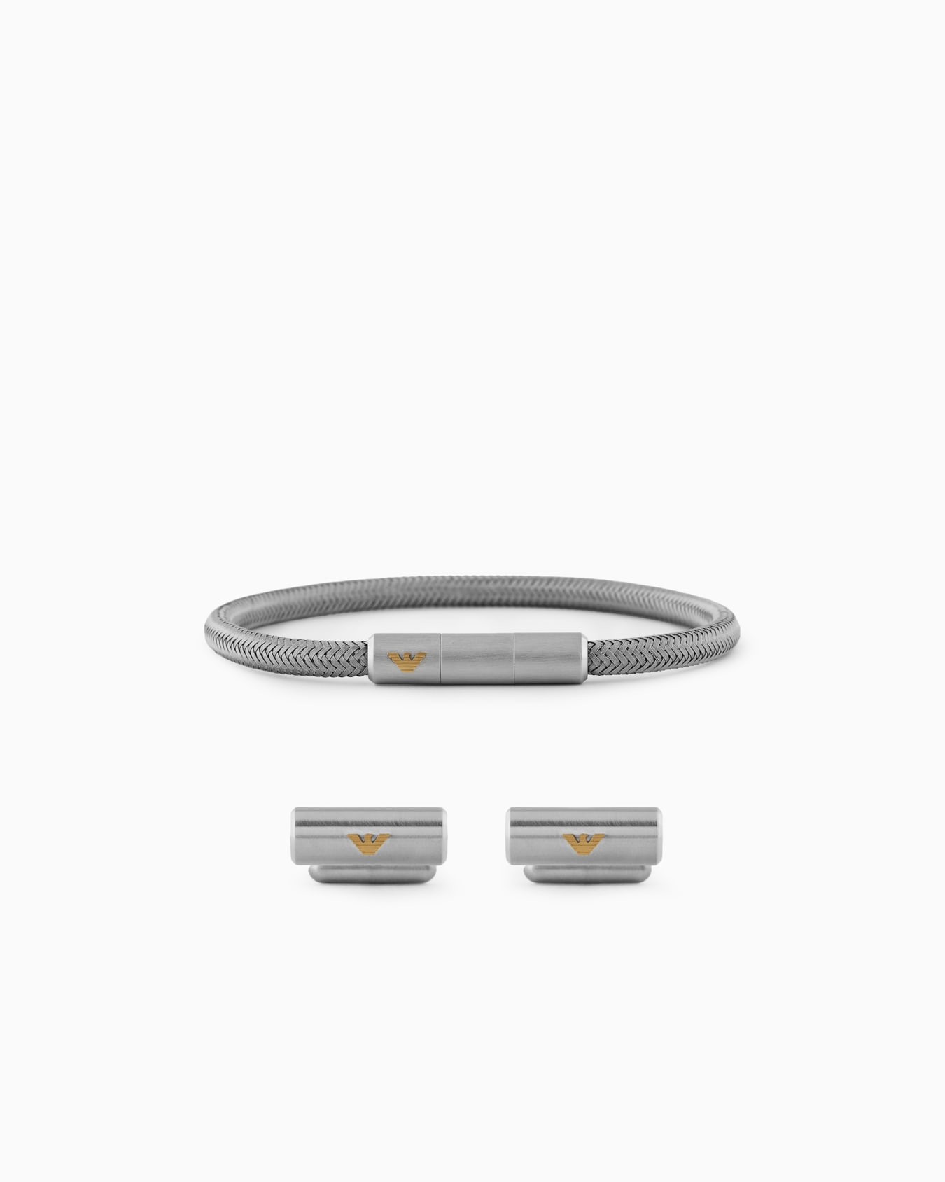  Conjunto de pulsera y gemelos de acero inoxidable Diapositiva 0