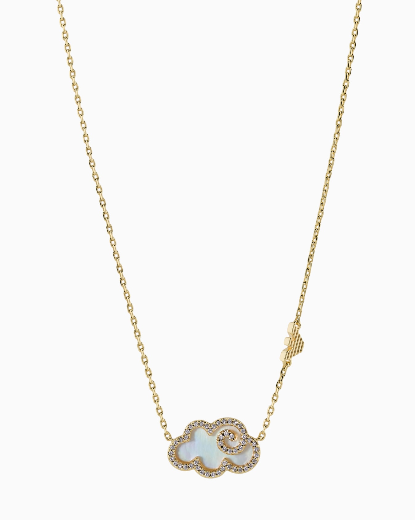 Gold-Tone Brass Pendant Necklace Slide 0
