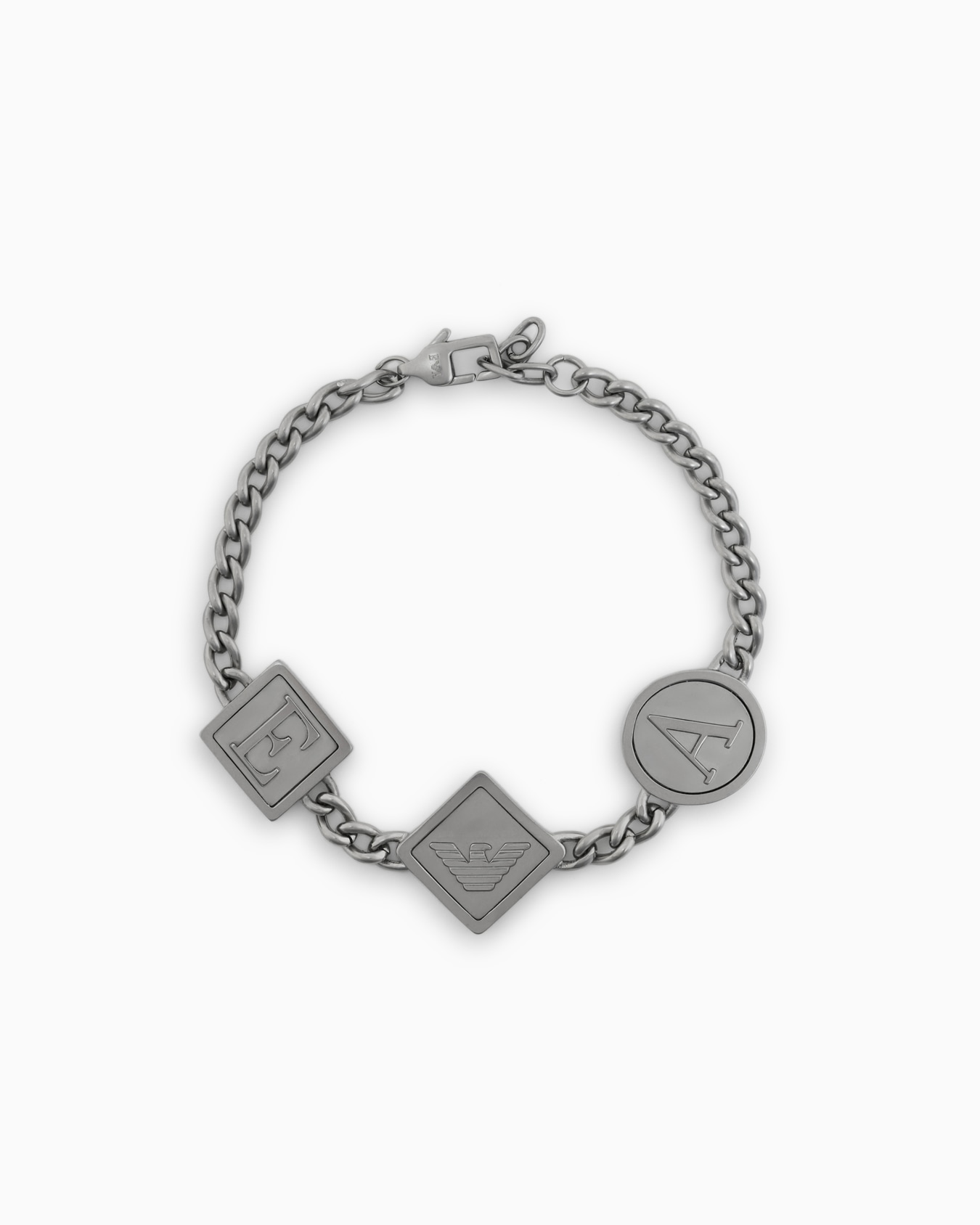 Stainless Steel Station Chain Bracelet Slide 0