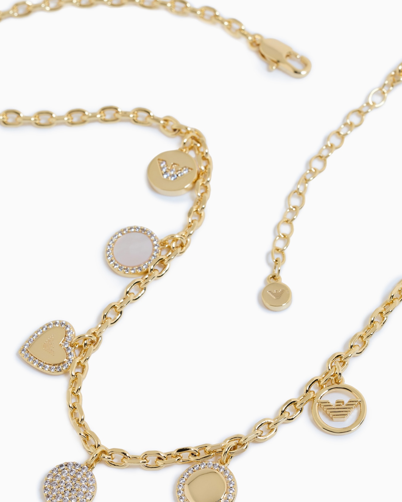 Gold-Tone Brass Station Necklace Slide 2