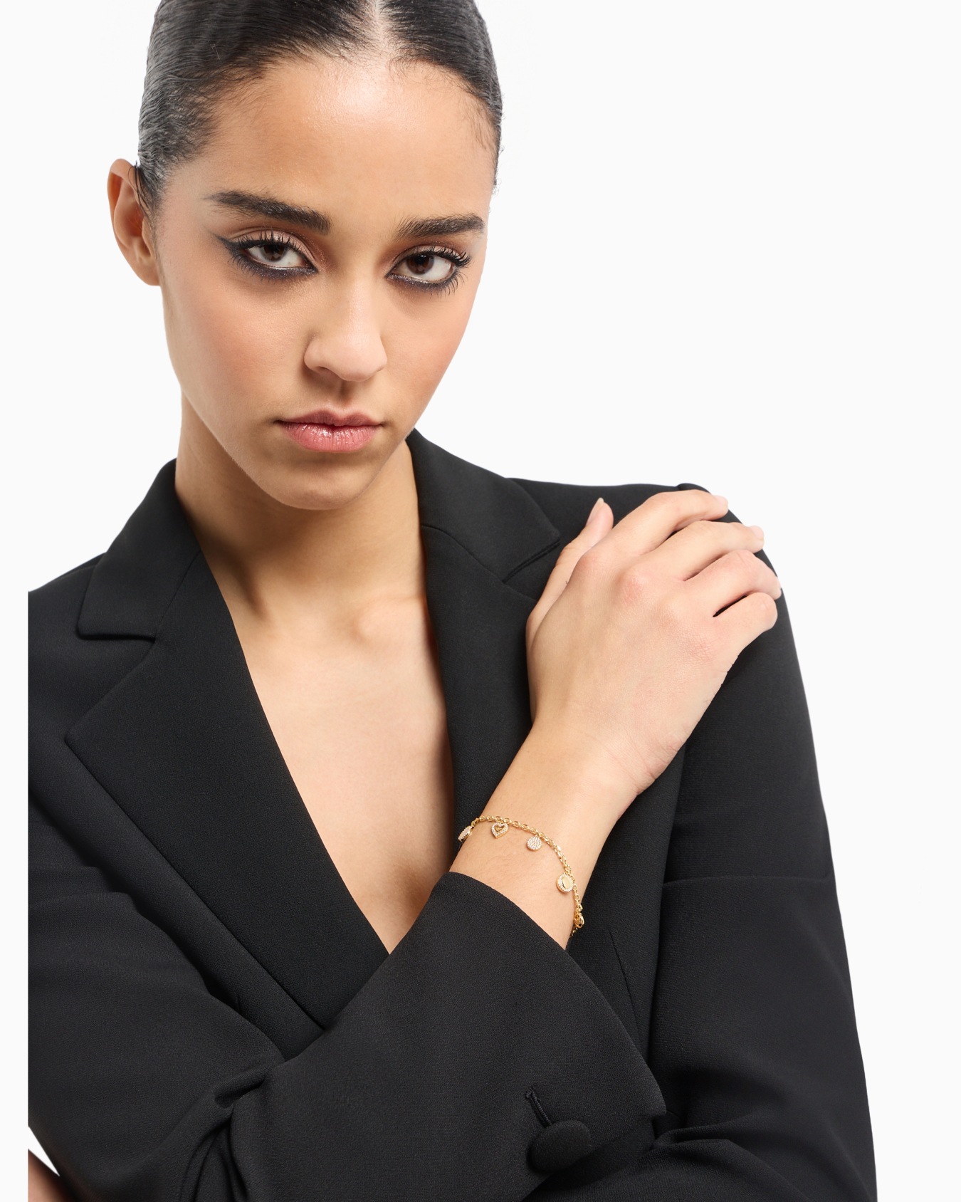 Gold-Tone Brass Station Bracelet Slide 3