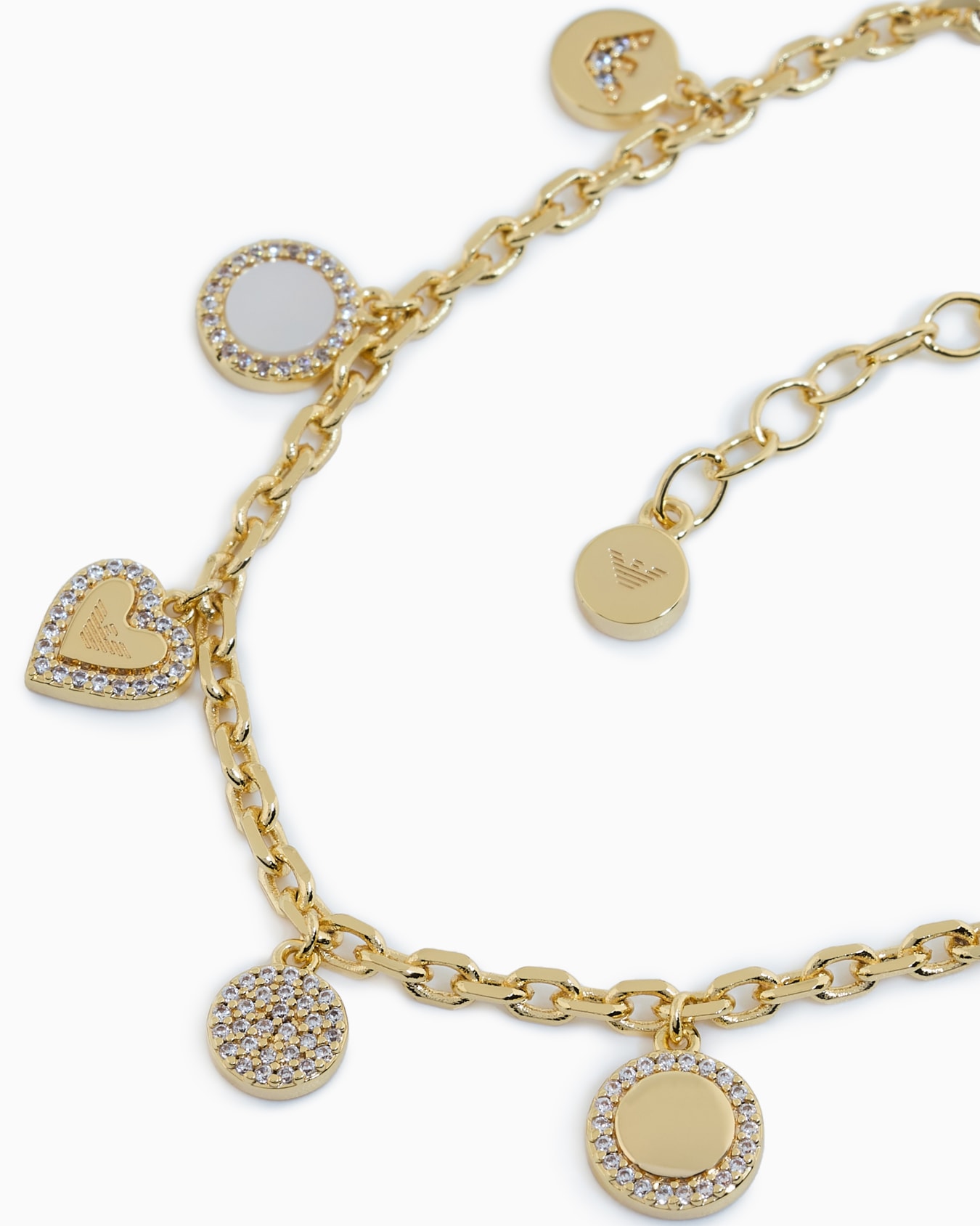 Gold-Tone Brass Station Bracelet Slide 2