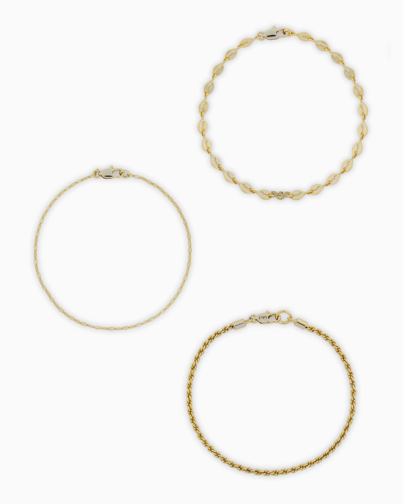 Mehrreihiges Armband aus goldfarbenem Messing Folie 0