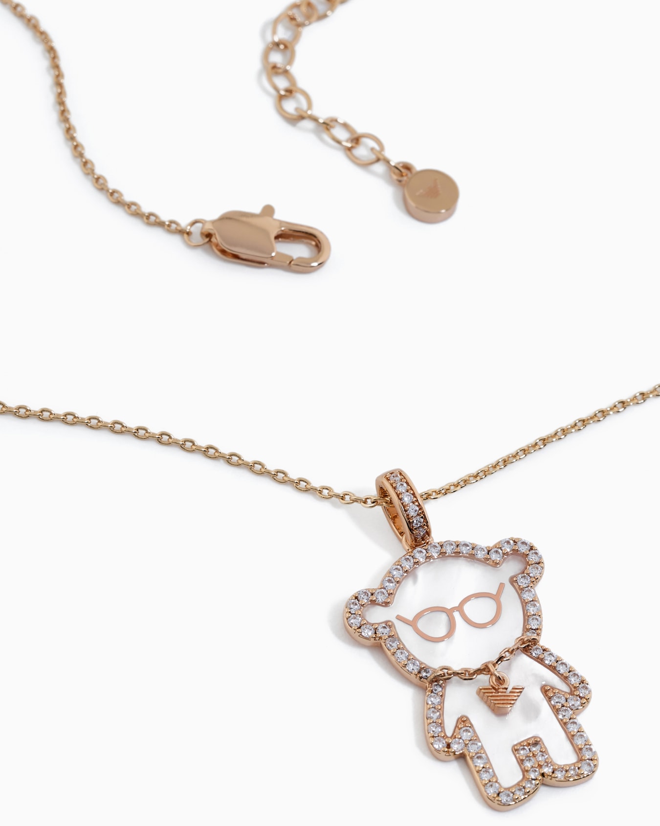 Collana con pendente in ottone tonalità oro rosa Slide 2