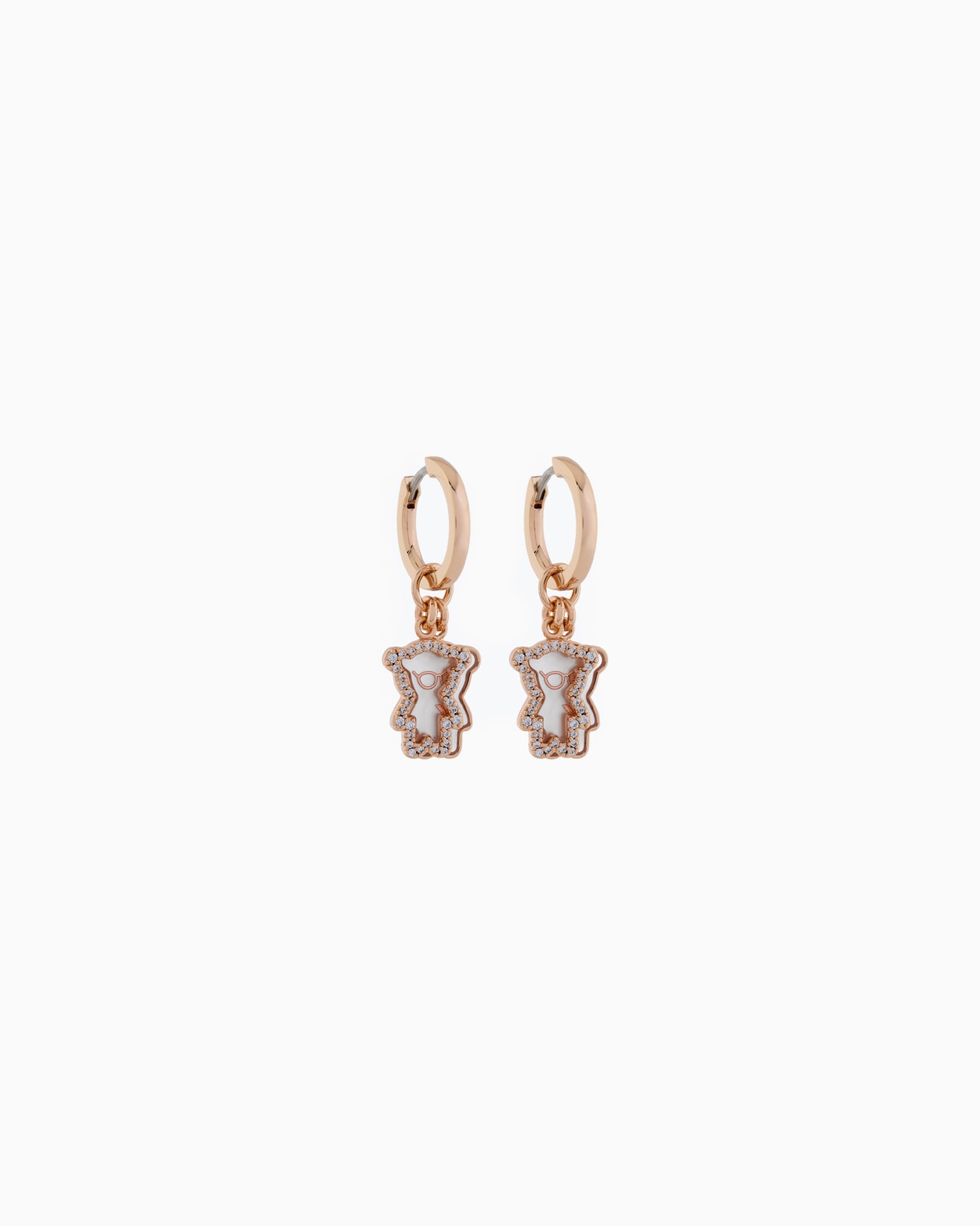 Rose Gold-Tone Brass Hoop Earrings Slide 0