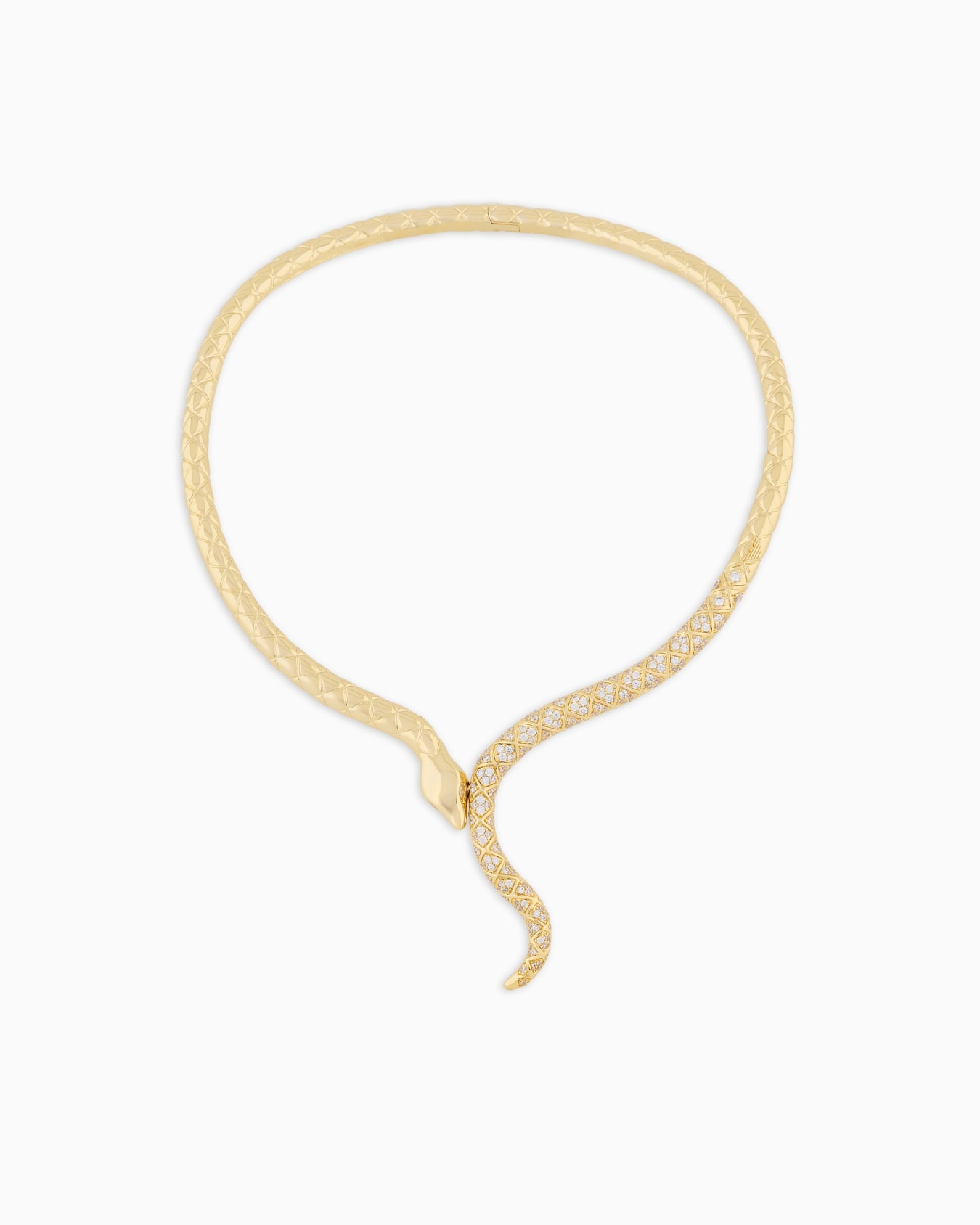 Collier avec collerette en laiton couleur or Diapositive 0