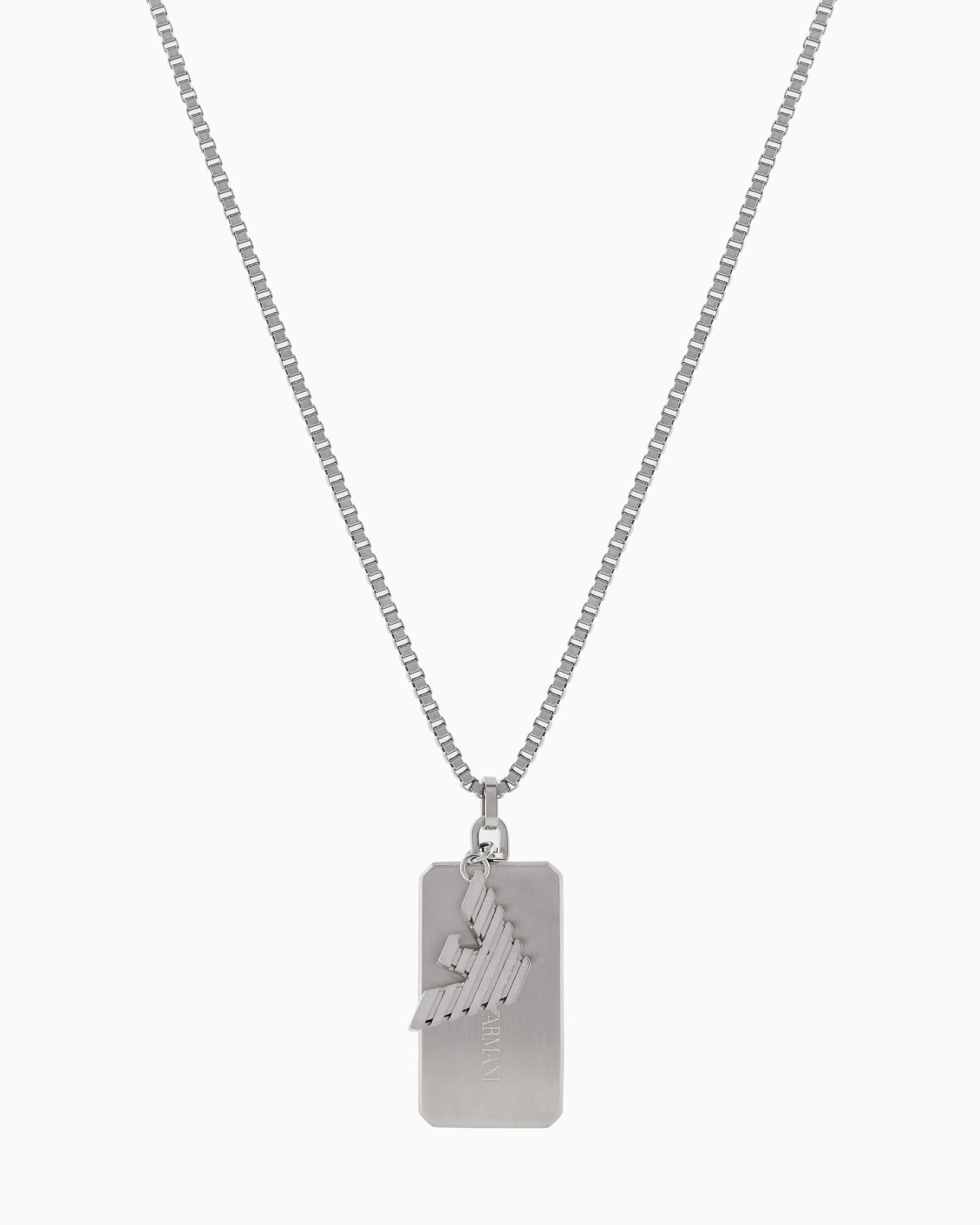 Collana con targhetta in acciaio inossidabile Slide 0