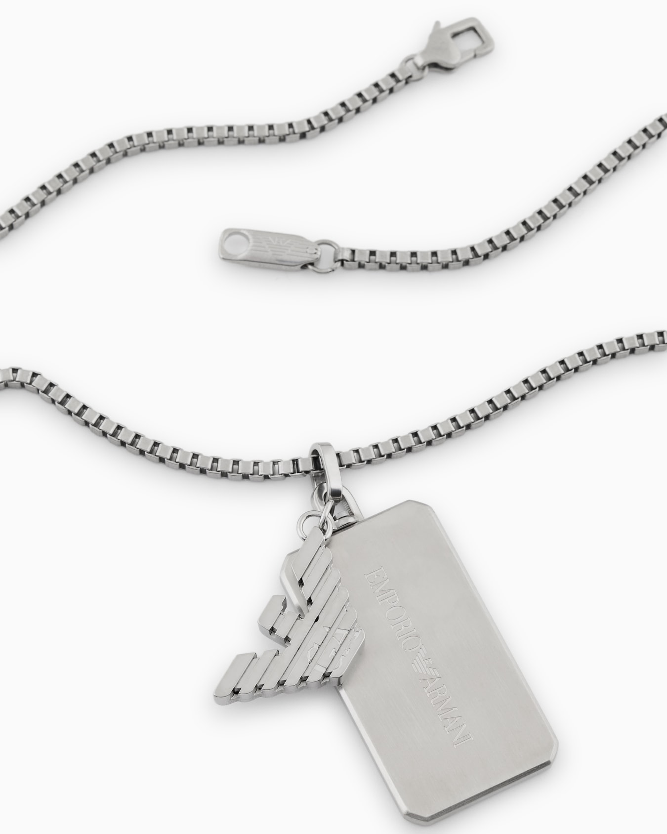 Collana con targhetta in acciaio inossidabile Slide 2
