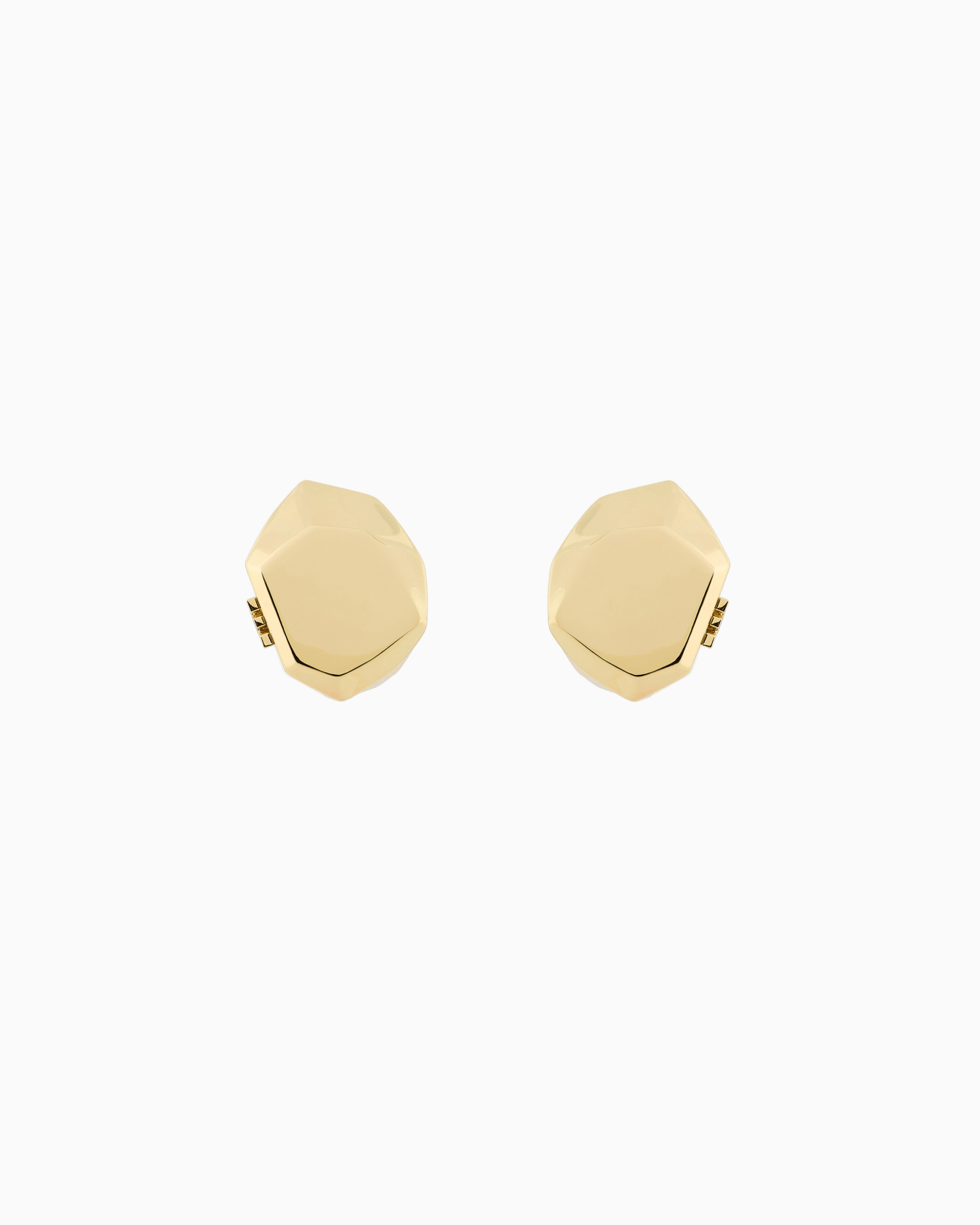 Boucles d’oreilles boutons en laiton couleur or Diapositive 0