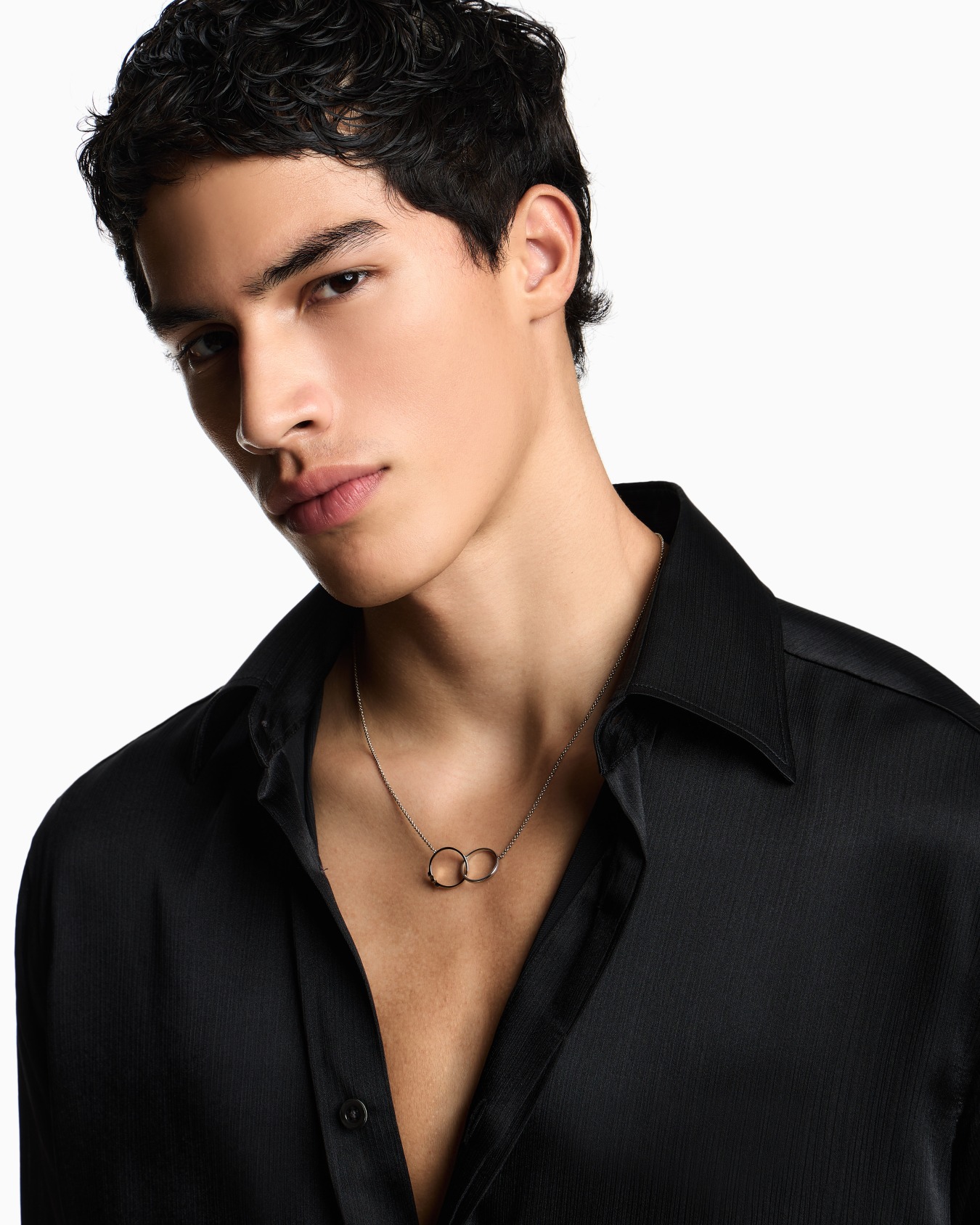  Two-Tone Stainless Steel ID Necklace Slide 1