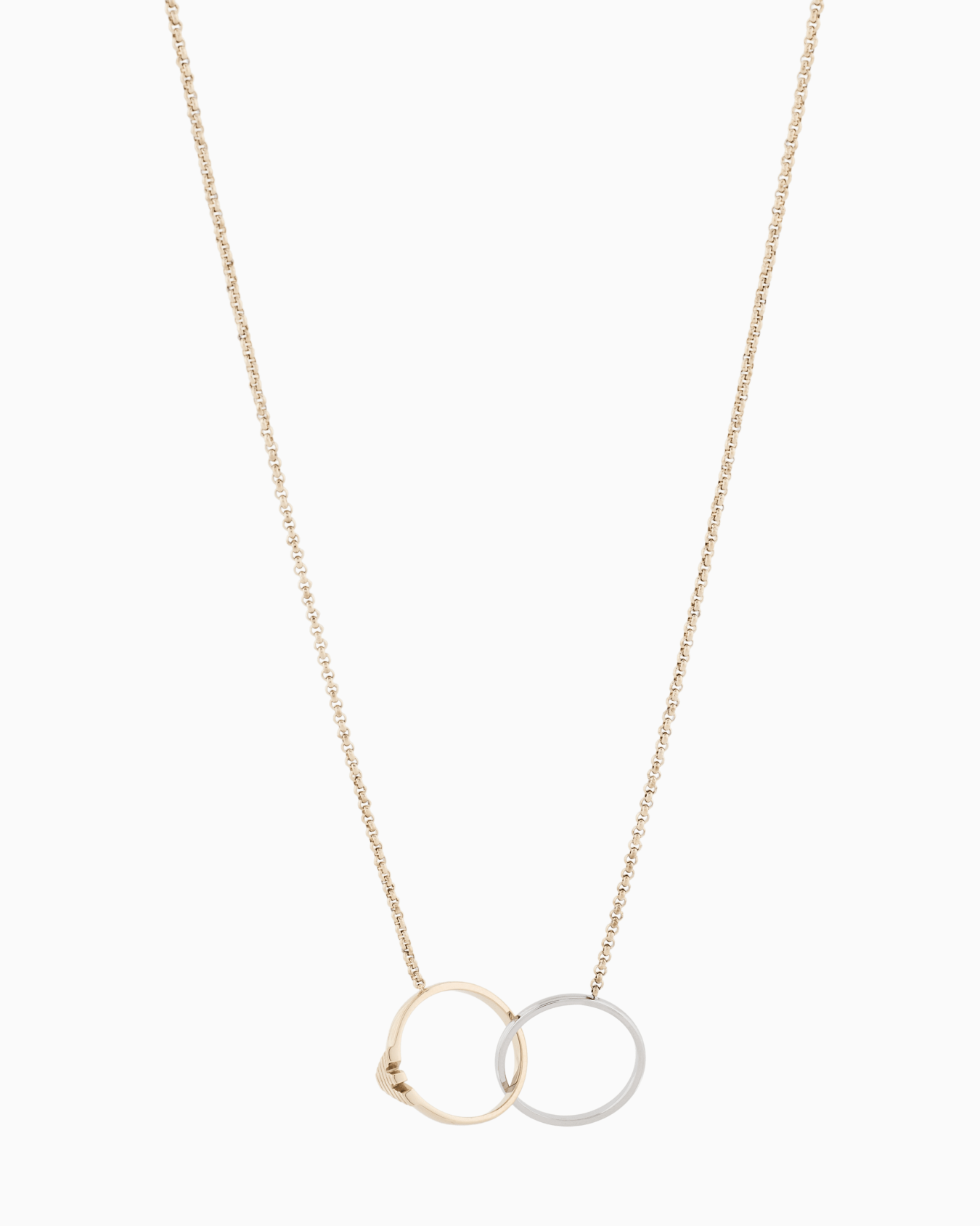  Two-Tone Stainless Steel ID Necklace Slide 0