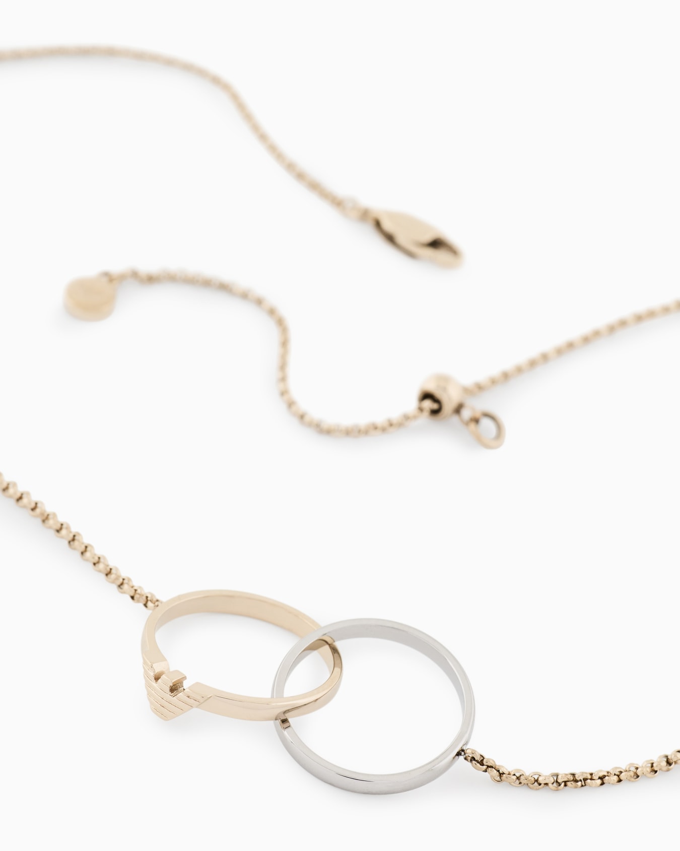  Two-Tone Stainless Steel ID Necklace Slide 2