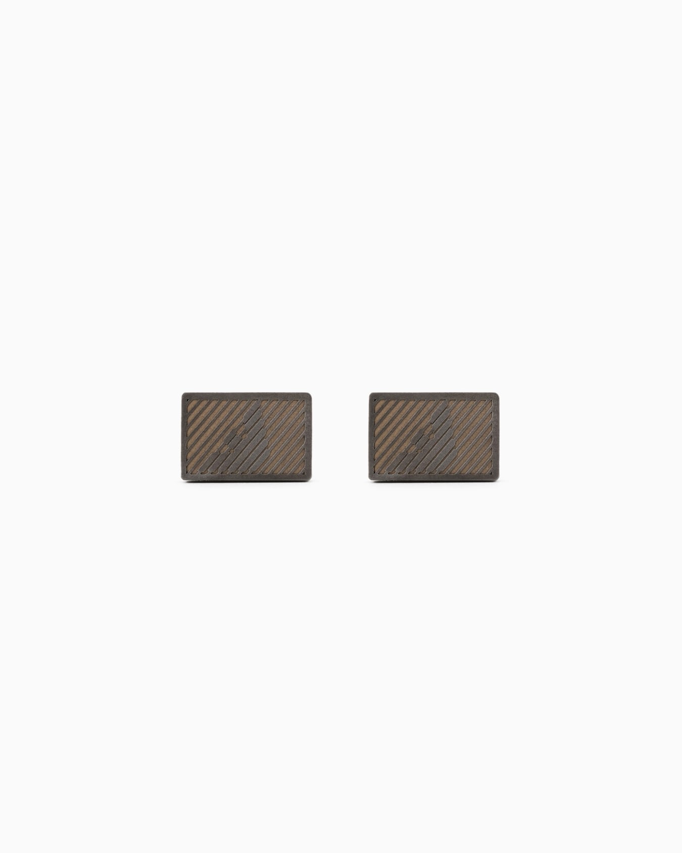  Two-Tone Stainless Steel Cuff Link Slide 0