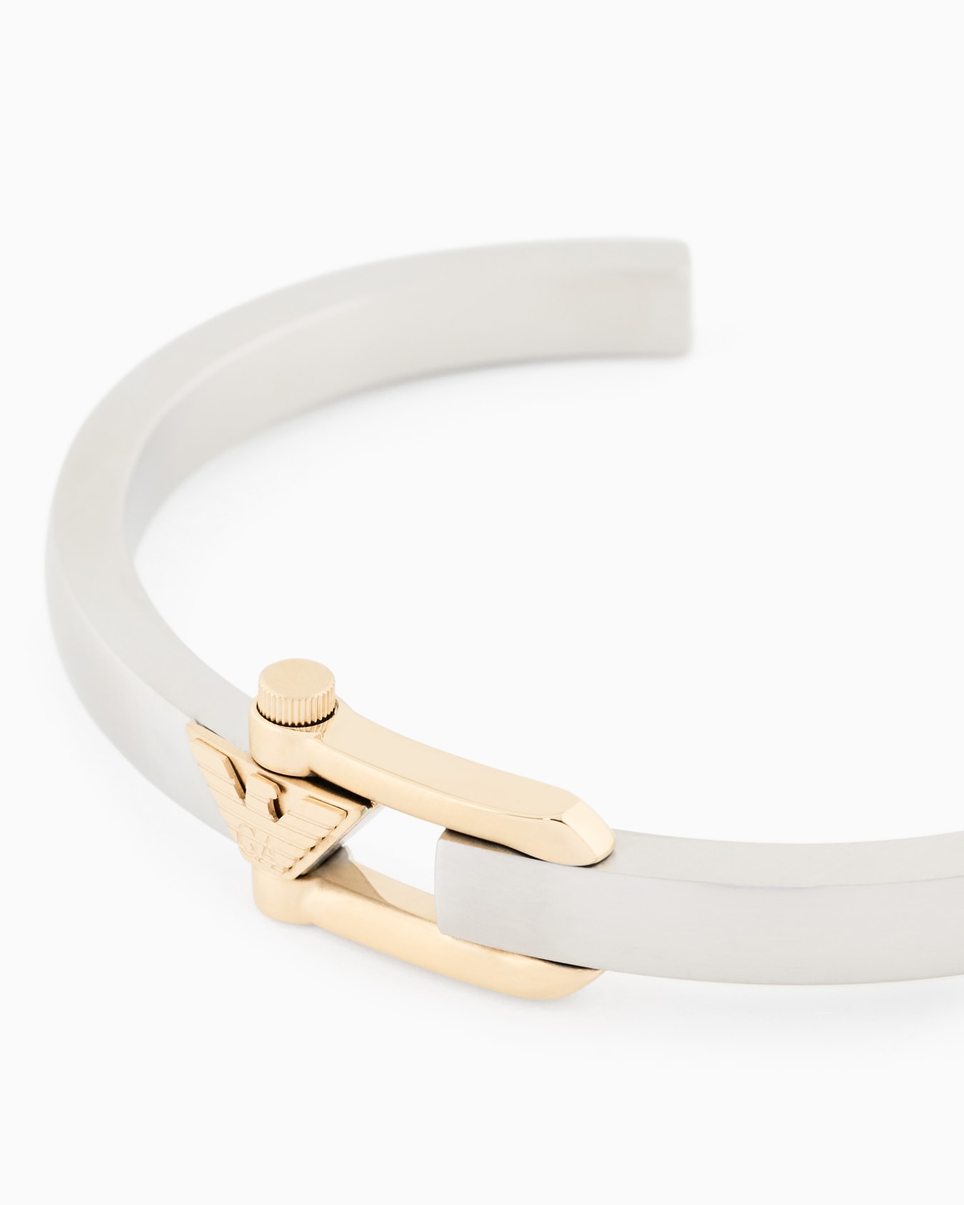  Two-Tone Stainless Steel Cuff Bracelet Slide 2