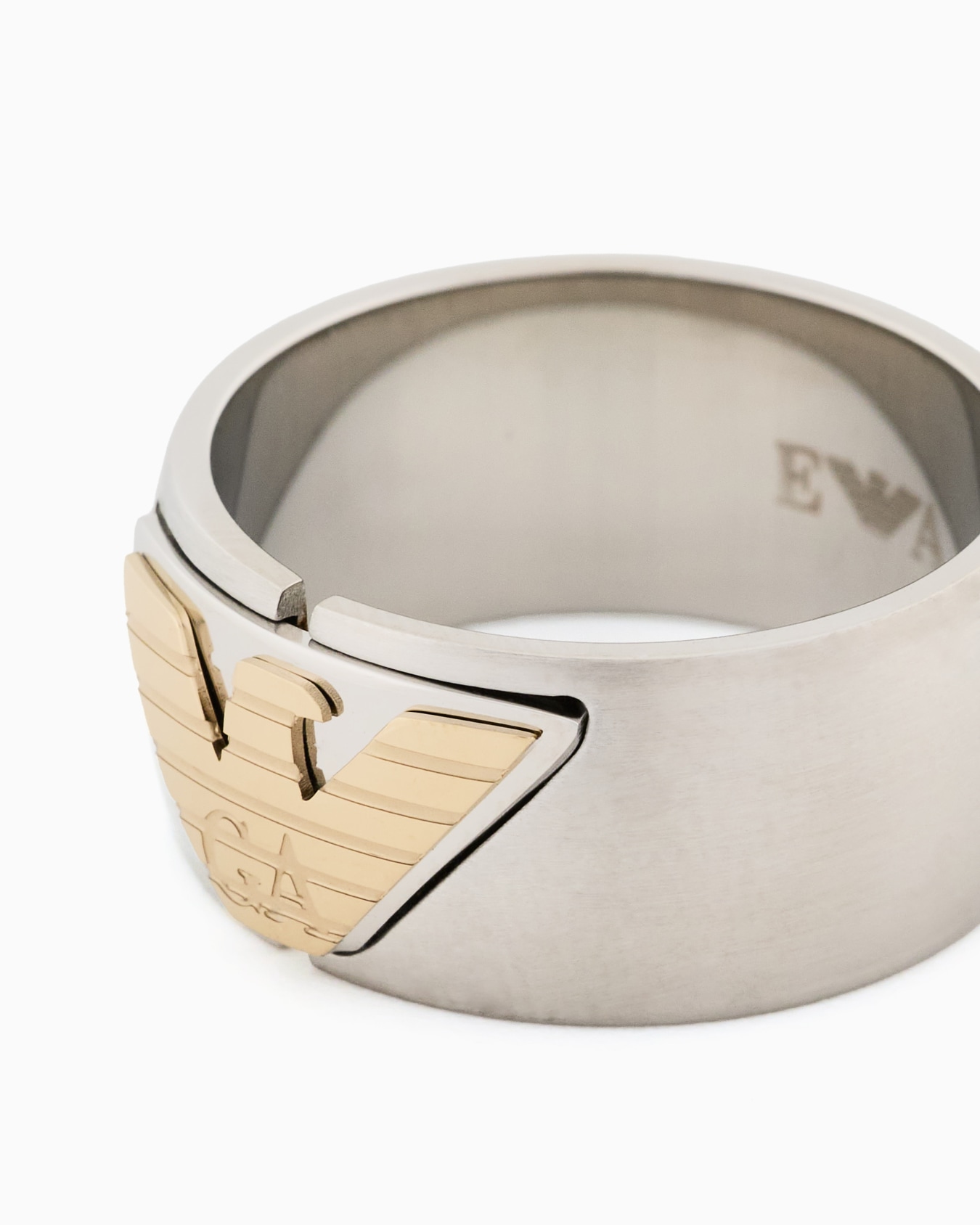 イーグルロゴ  リング ツートーン ステンレススチール スライドする 2