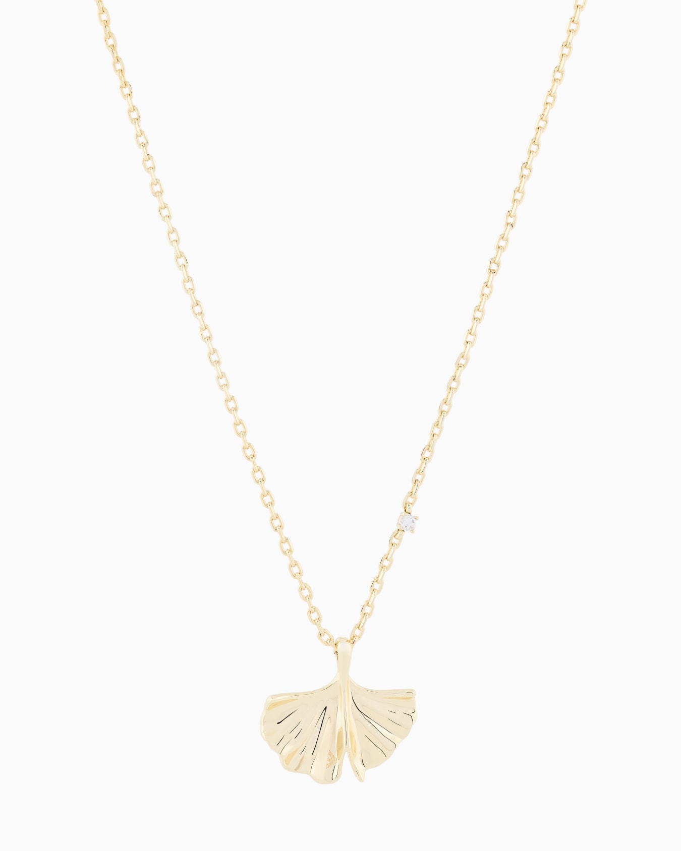  Gold-Tone Brass Pendant Necklace Slide 0